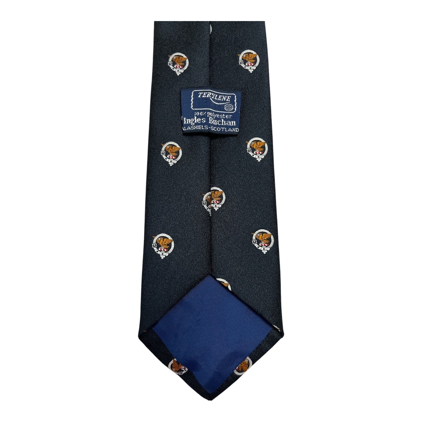 Vintage Ingles Buchan Clan Tie – Scottish Eagle Crest Emblem