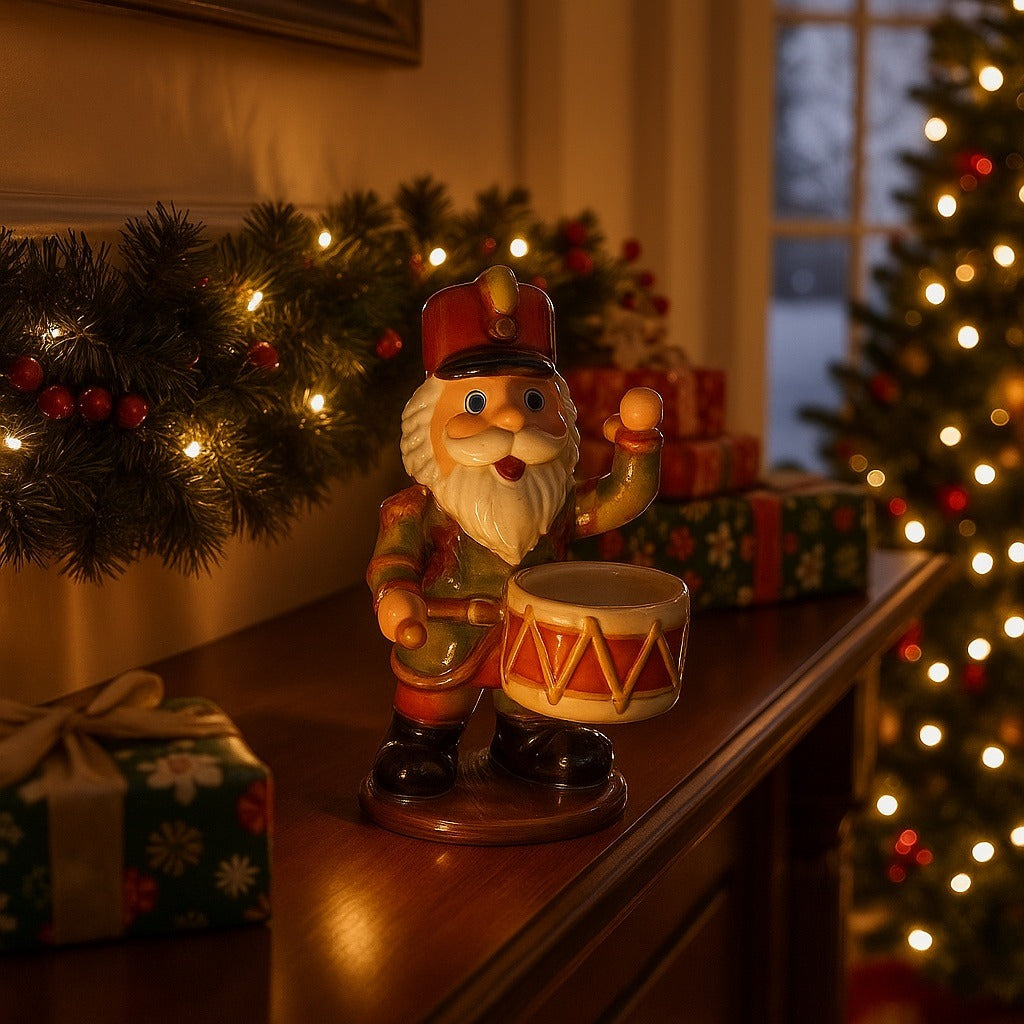 Vintage Yankee Candle Nutcracker Drum Tea Light Holder