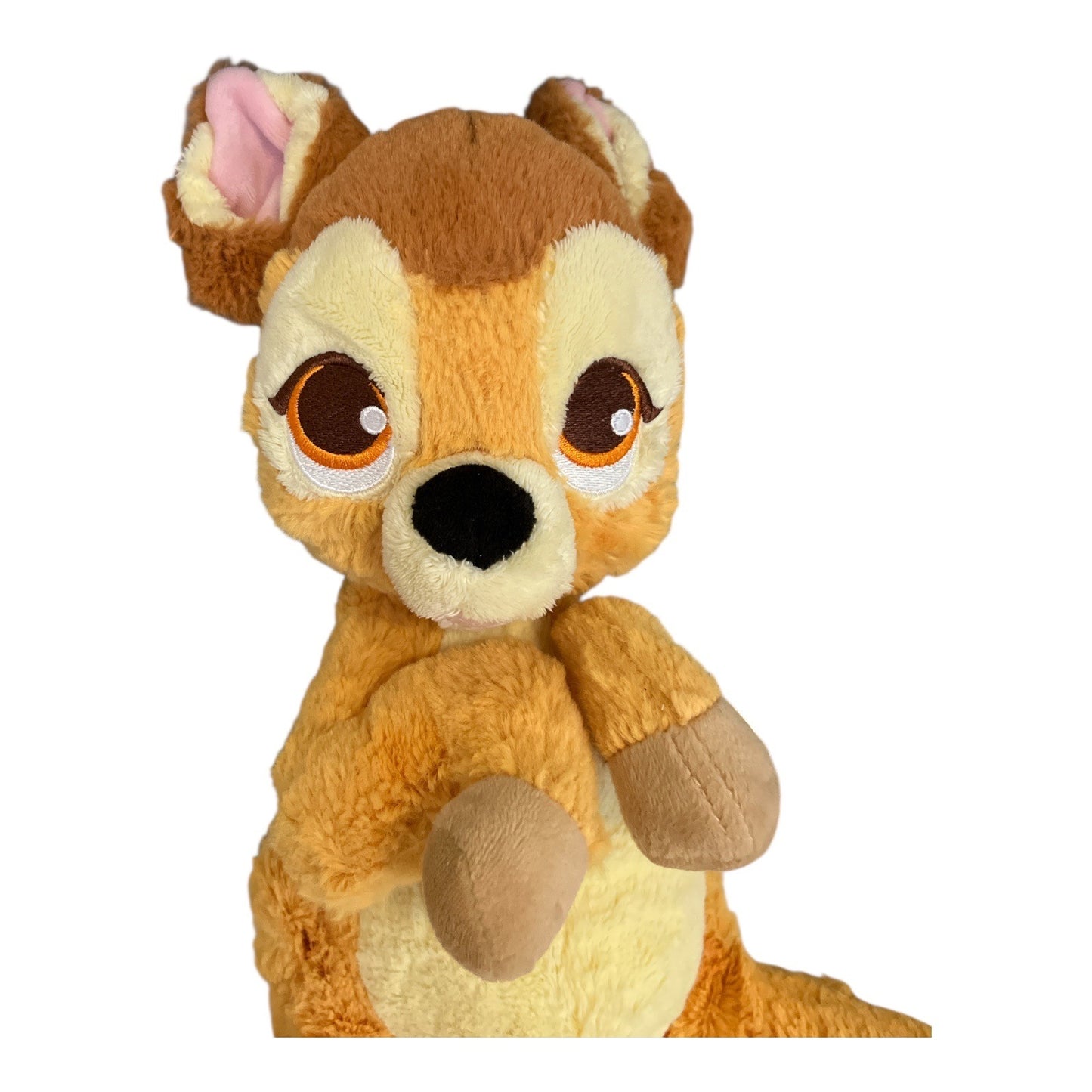 Disney Bambi Plush Deer – 10” Stuffed Animal – Embroidered Eyes – Soft Brown & Cream – c. 2010s