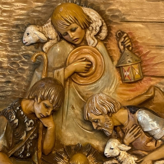 1987 Fontanini “O Come Let Us Adore Him” Wall Plate – Elio Simonetti – Limited Edition – 9" Made in Italy