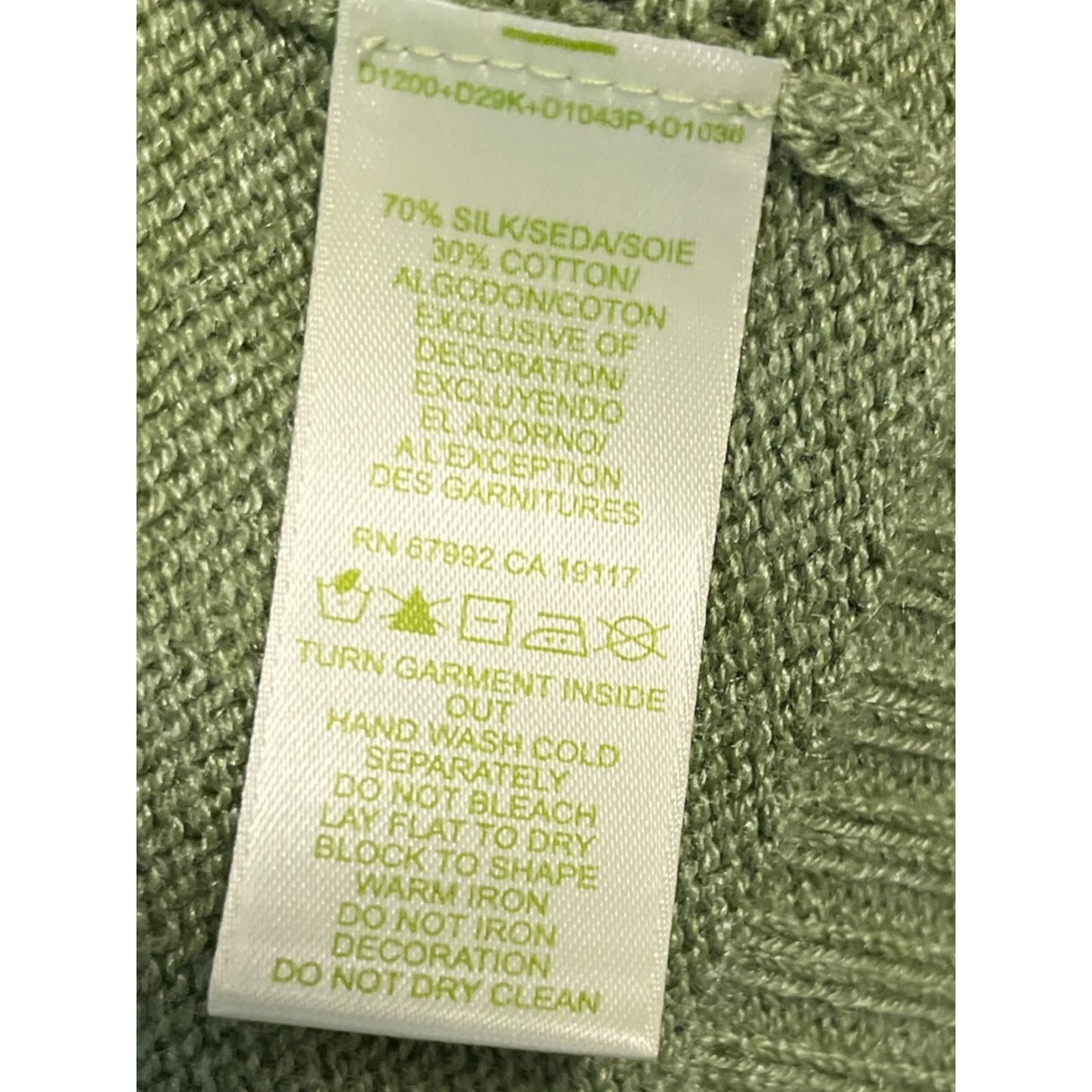 VTG Sigrid Olsen Woman 2X Green Silk Blend Cardigan & Tank Twinset – Beaded Embellished Knit with Velvet Trim