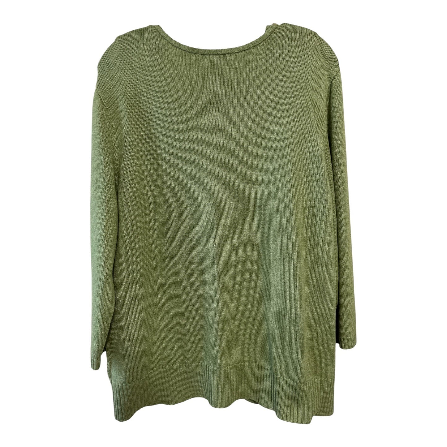 VTG Sigrid Olsen Woman 2X Green Silk Blend Cardigan & Tank Twinset – Beaded Embellished Knit with Velvet Trim