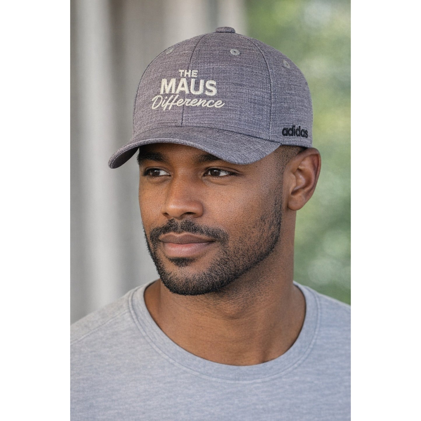 Adidas The Maus Difference Gray Climalite Flexfit Hat S/M Stretch Fit Golf Cap