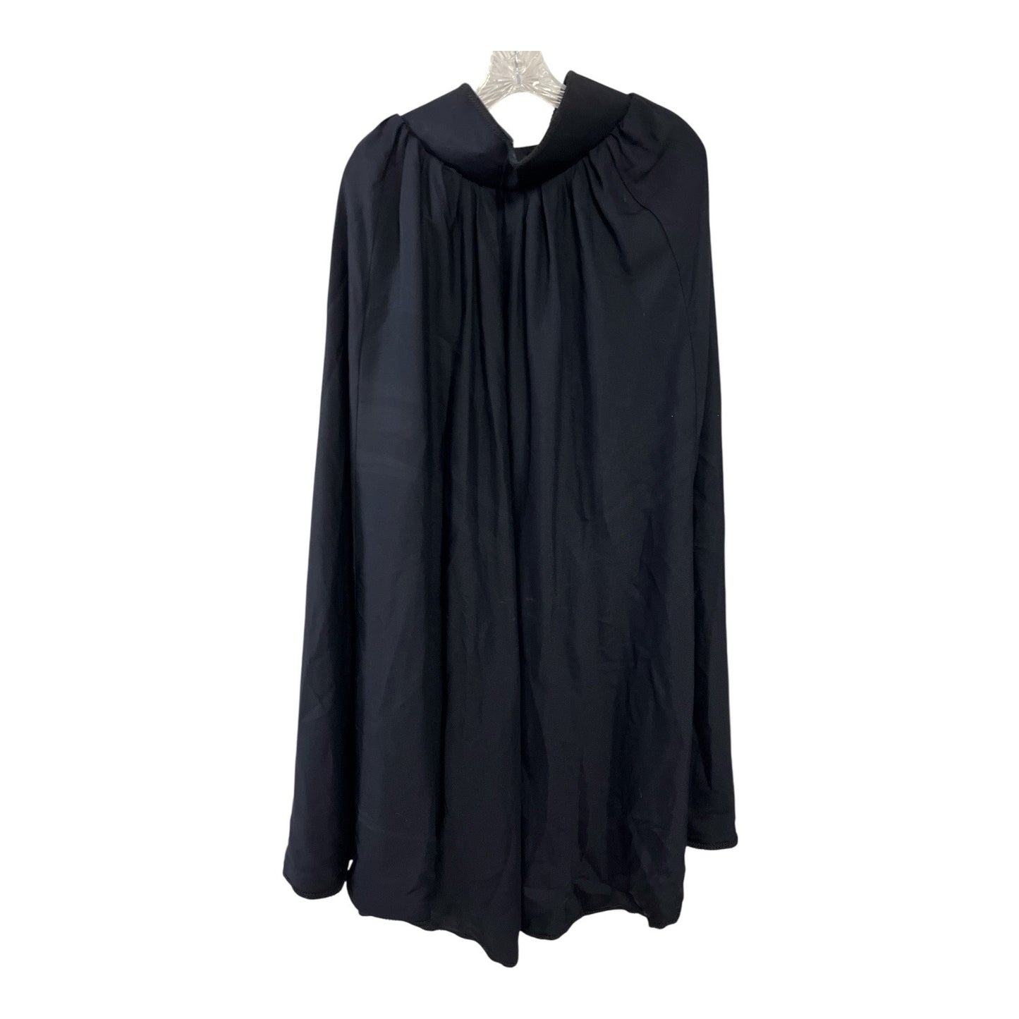 Vintage Black Costume Cape with Detachable Shoulder Cape + White Gloves