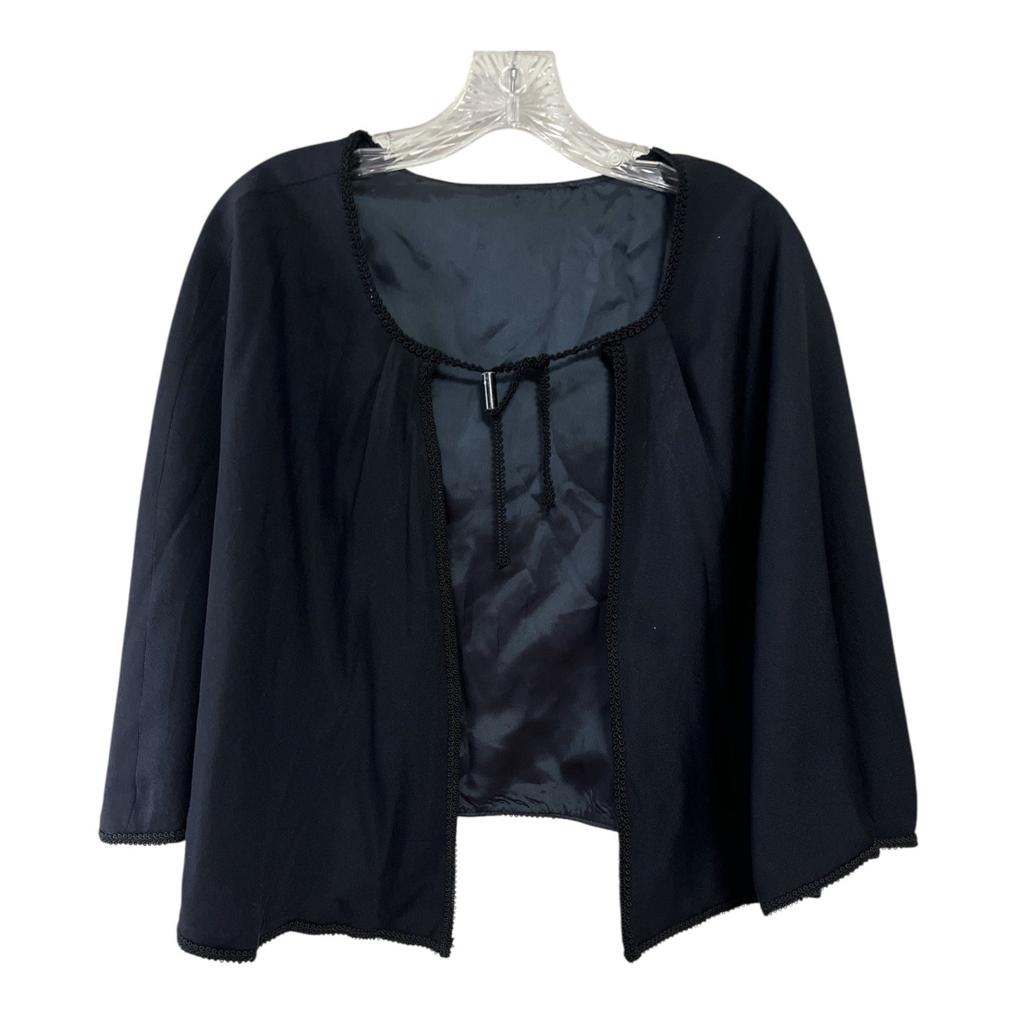 Vintage Black Costume Cape with Detachable Shoulder Cape + White Gloves