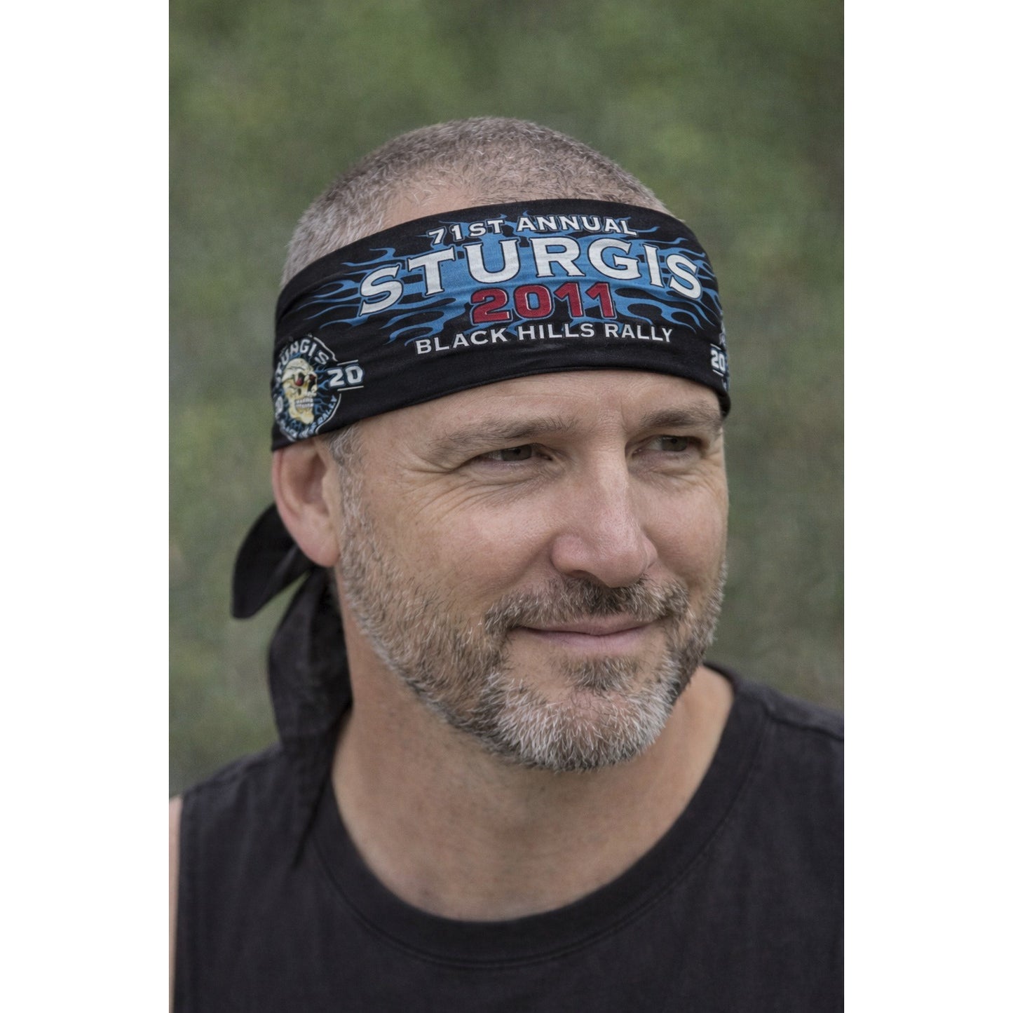 Vintage Sturgis 2011 Chop Top Doo Wrap Headband Black Hills Rally Open Top