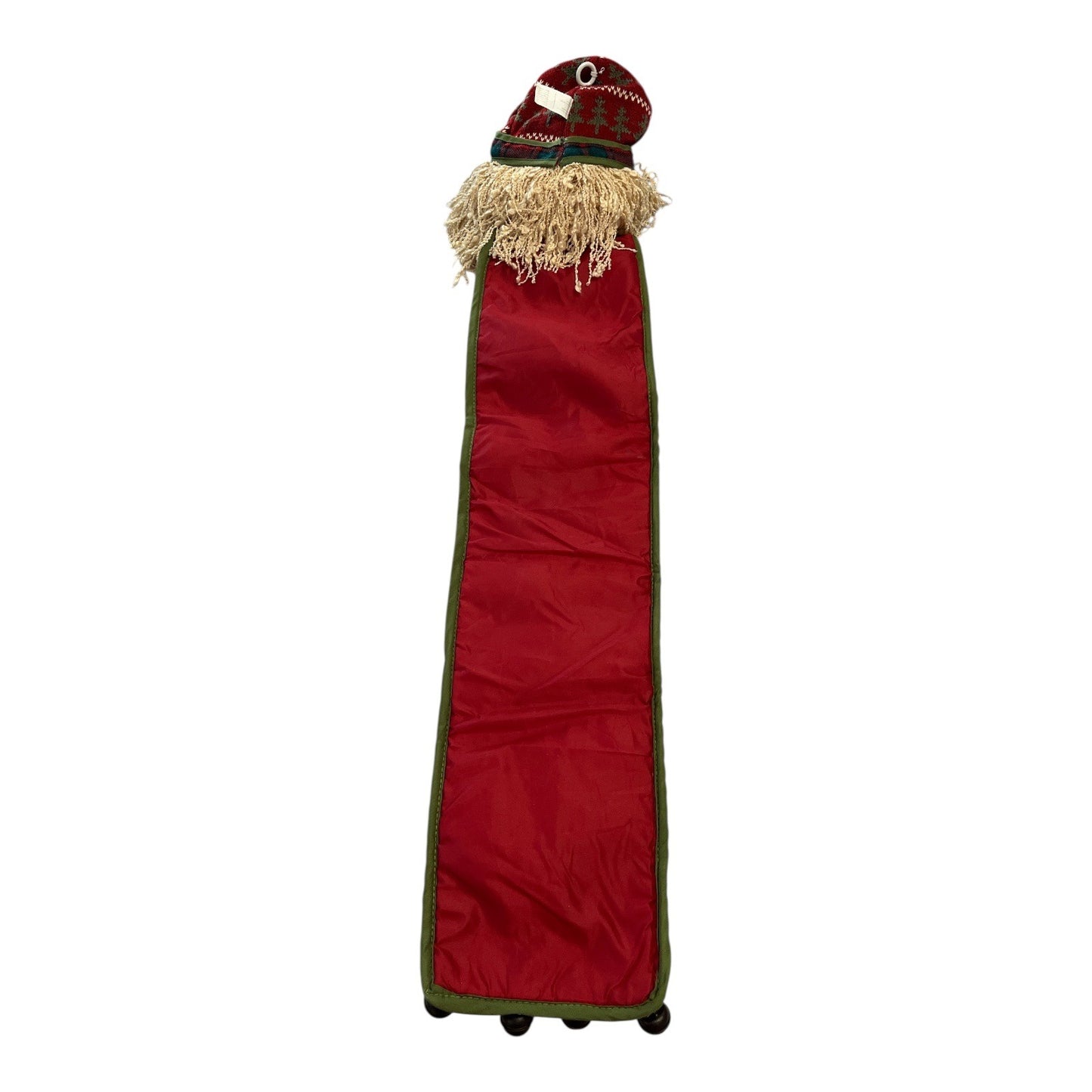 Vintage 2007 Santa Advent Calendar Wall Hanging – Fourstar Group – Bendable Knit Hat – Yarn Beard – 24 Countdown Pockets – Missing Pom-Pom