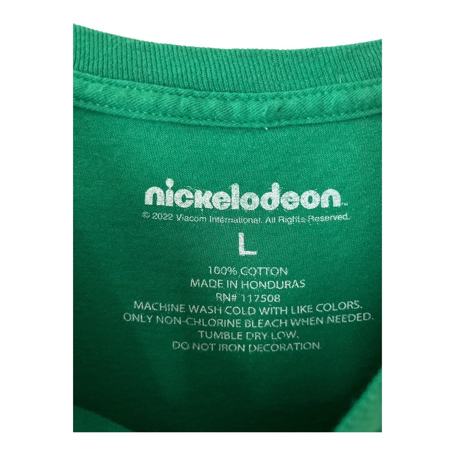 Nickelodeon Patrick Star St. Patrick’s Day T-Shirt – Size L – 2022 Viacom – Green Cotton Tee