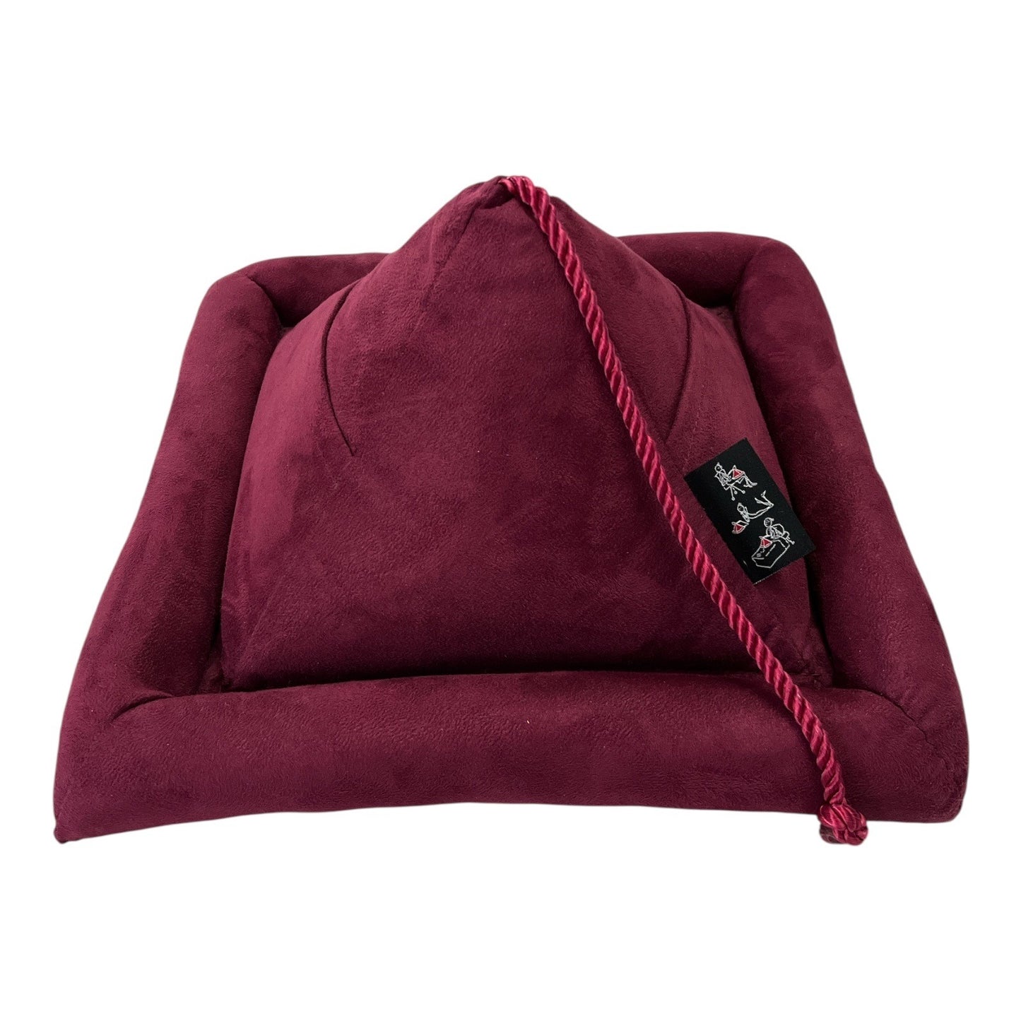 Y2K Hog Wild Peeramyd Pillow Stand – Burgundy Sueded Tablet & Book Holder, Hands-Free Support