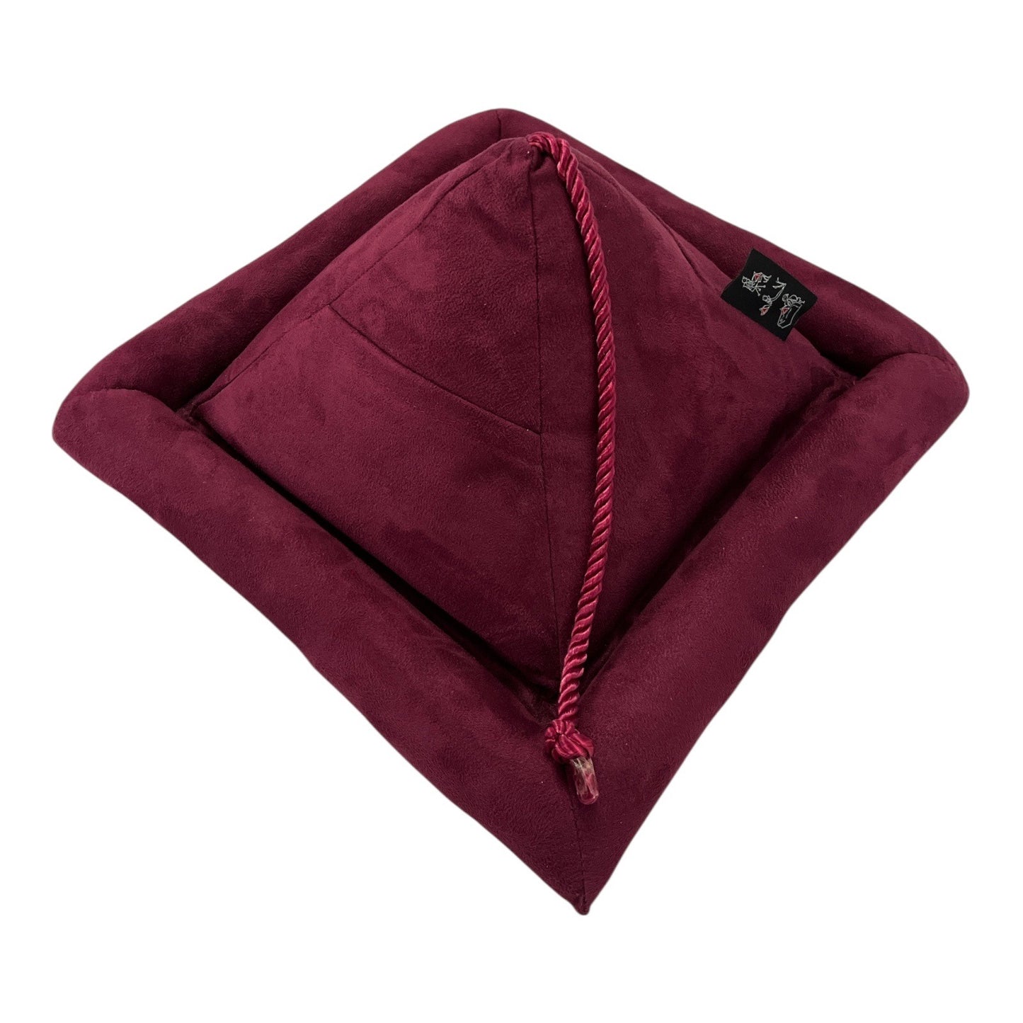 Y2K Hog Wild Peeramyd Pillow Stand – Burgundy Sueded Tablet & Book Holder, Hands-Free Support