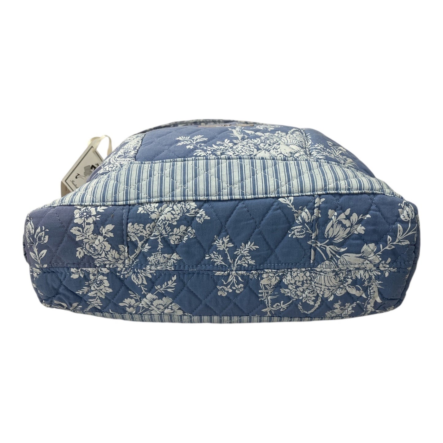 Vtg NWT Isabella’s Journey Quilted Shoulder Bag – Blue Toile Floral Print, 8x12x4, 9” Drop