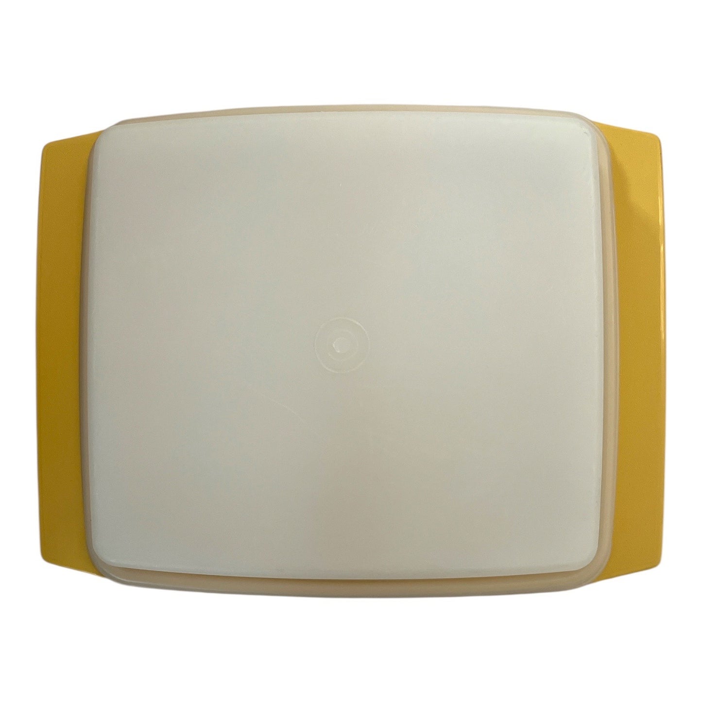 Vtg Tupperware Deviled Egg Carrier – Mustard Yellow 3-Pc Set – 2 Trays + Lid – 12x10x3 – 70s/80s
