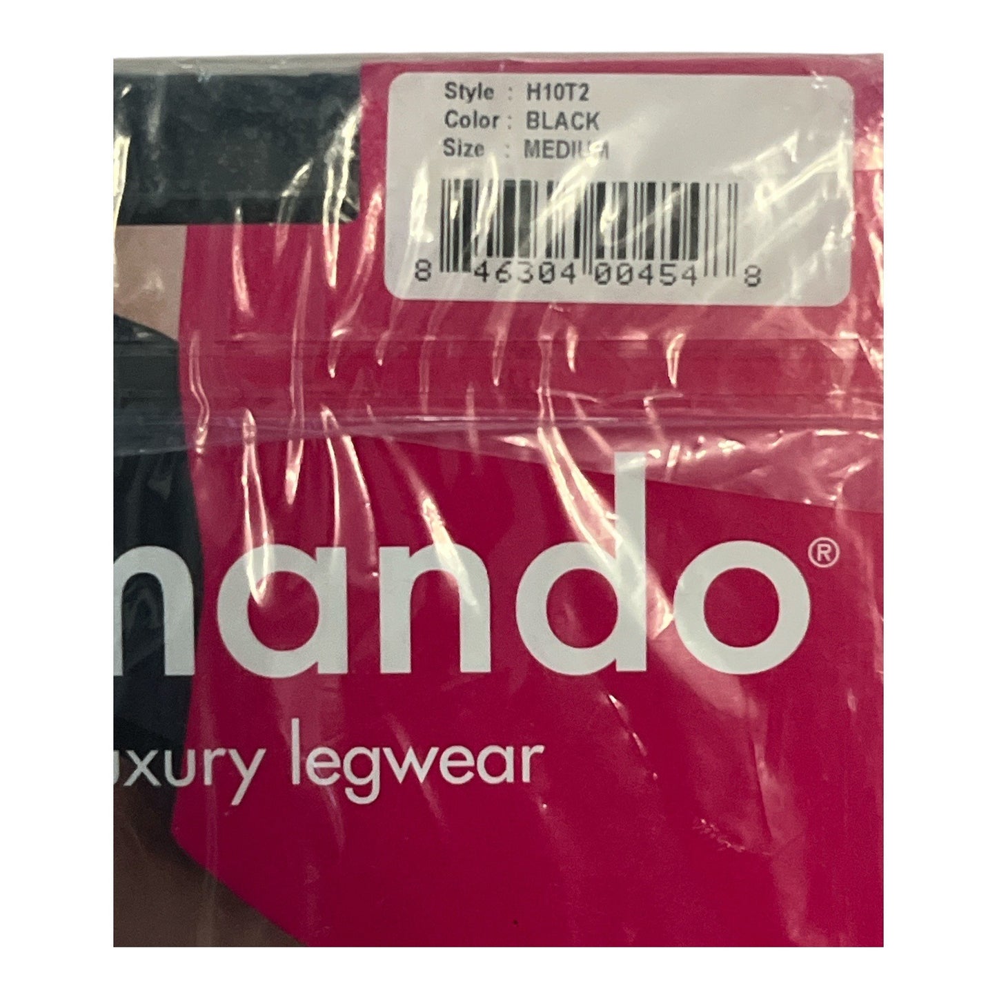 Commando 18 Denier Sheer Black Tights M | Dig-Free Waistband Legwear H10T2 | Made in USA