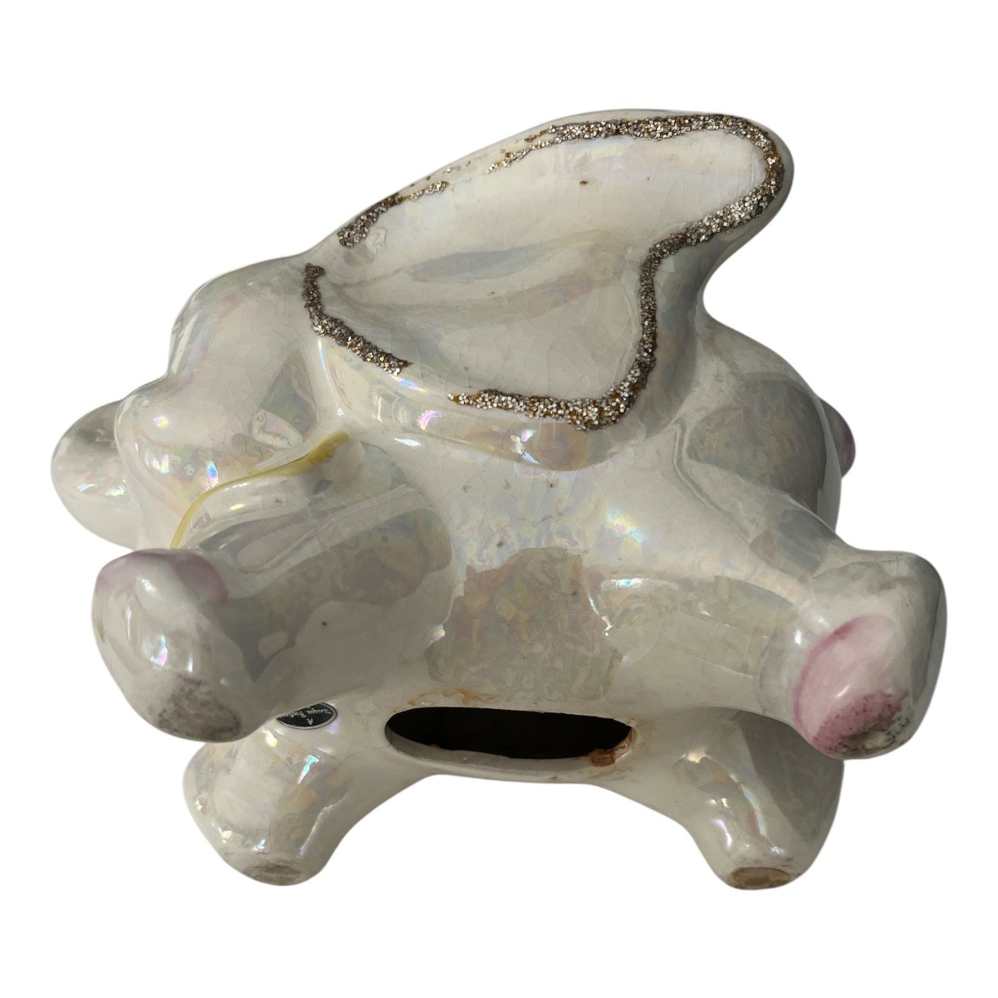 Vintage Elephant Bank – Lustreware Ceramic with Flowers – Essay New York 620M