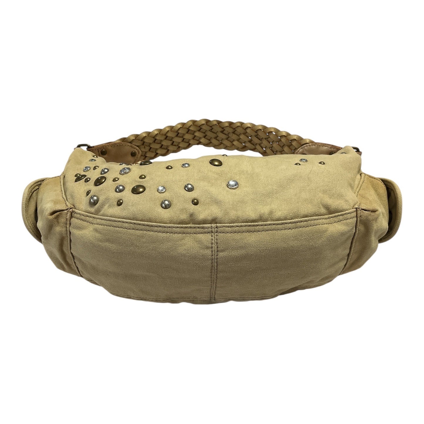 Fossil ZB9753 Canvas Shoulder Bag – Y2K Retro Boho, Studded & Rhinestone
