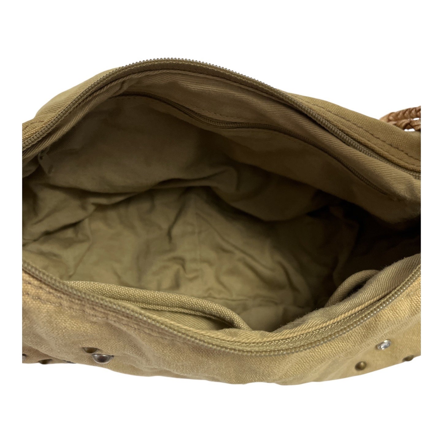Fossil ZB9753 Canvas Shoulder Bag – Y2K Retro Boho, Studded & Rhinestone