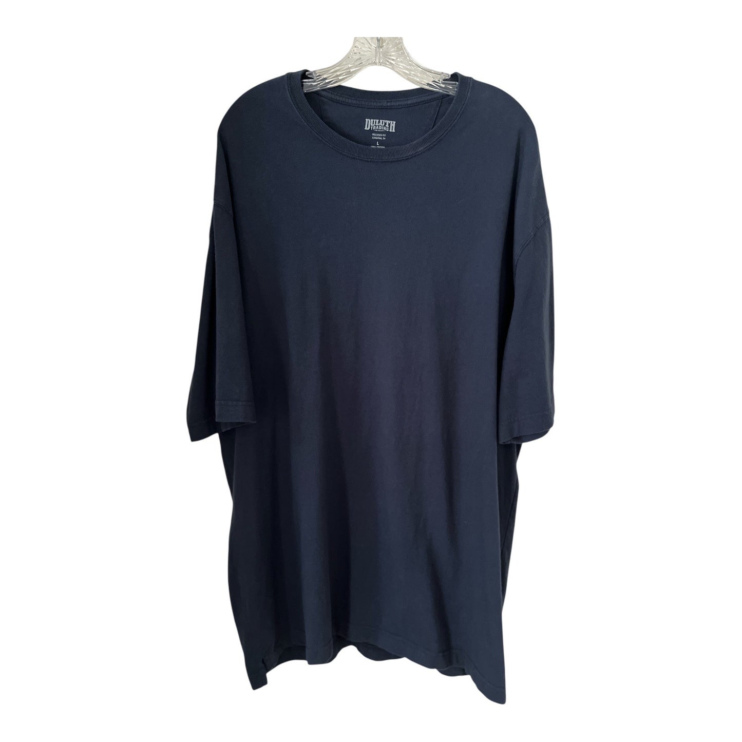 Duluth Trading Co. Longtail T Shirt Men’s Large | Relaxed Fit | Navy Blue | 100% Cotton