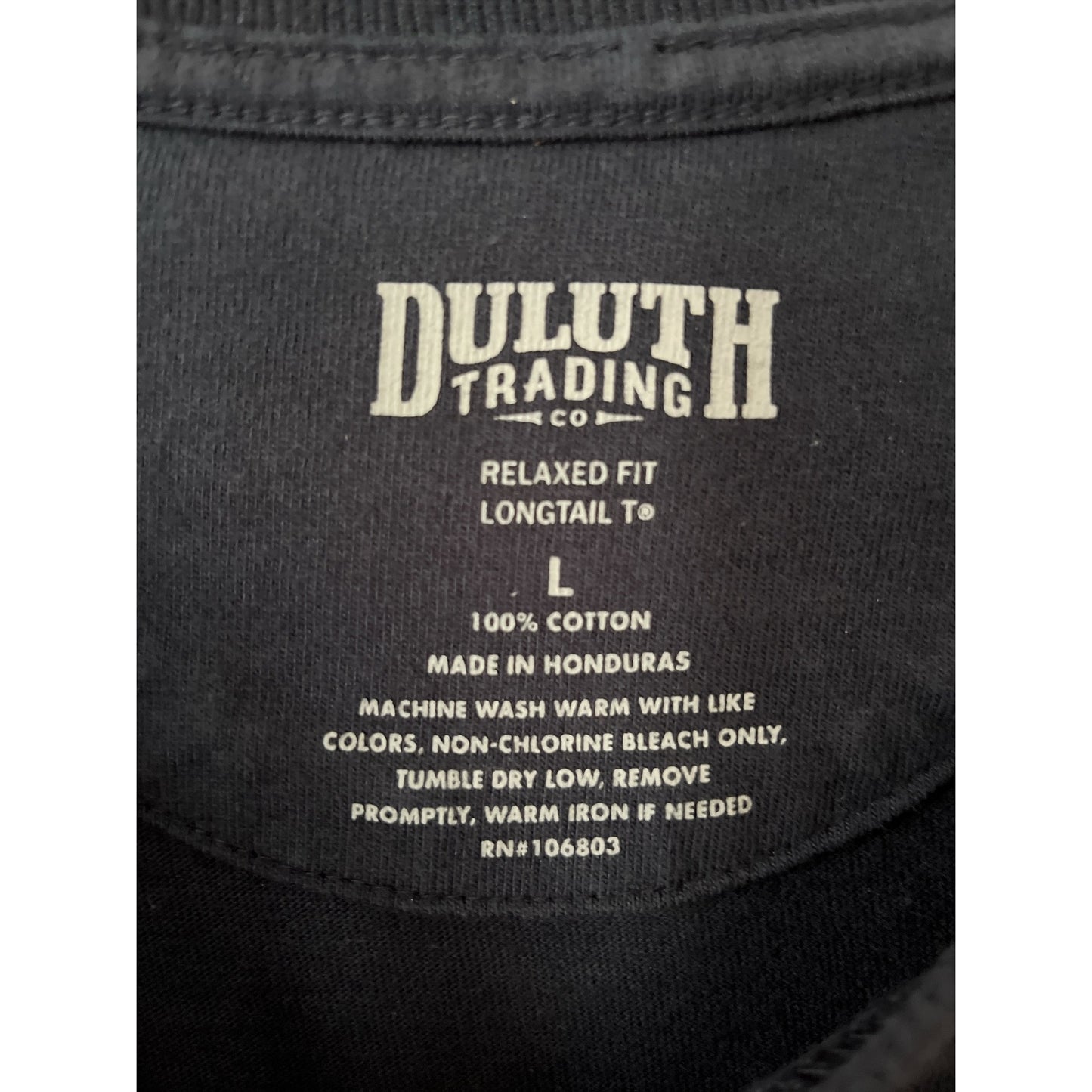 Duluth Trading Co. Longtail T Shirt Men’s Large | Relaxed Fit | Navy Blue | 100% Cotton