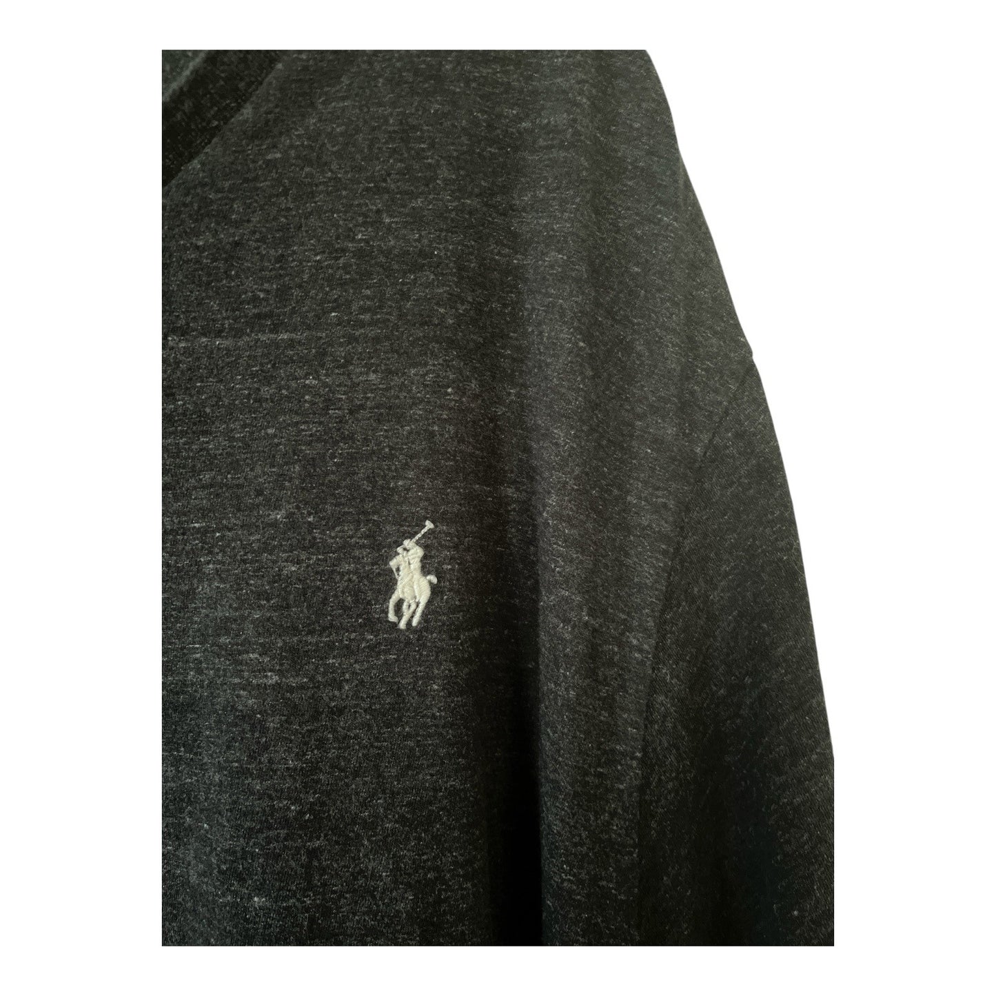 Polo Ralph Lauren Men's 2XB V-Neck T-Shirt – Black Heather – 100% Cotton