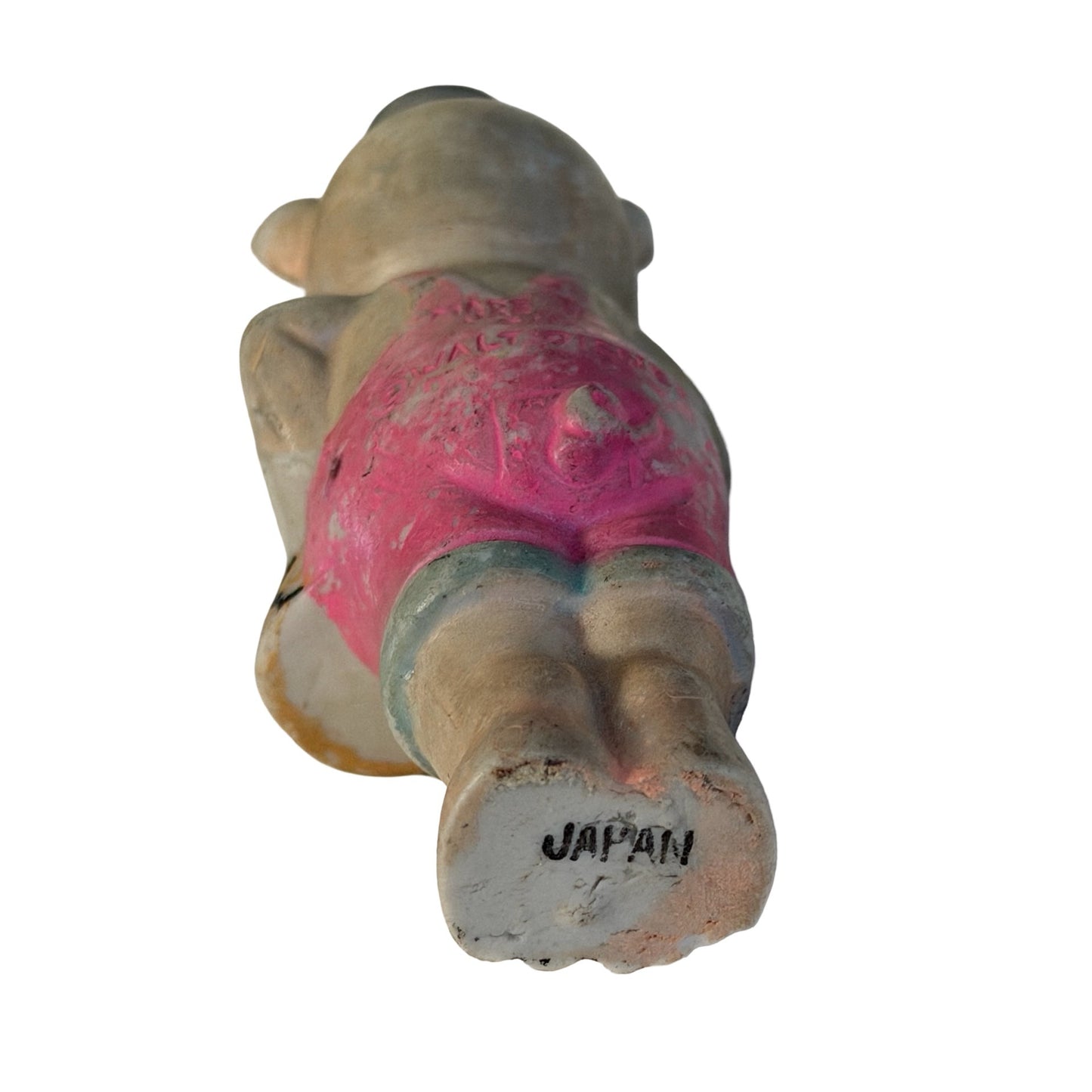 Vintage Walt Disney Three Little Pigs Drummer Figurine Made In Japan Salt Dish 4.5"