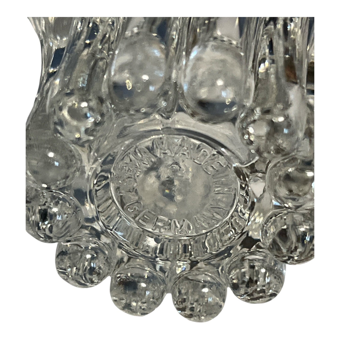 Vintage San Marco West Germany Bubble Glass Crystal Candle Holders – Pair 2.5" Taper