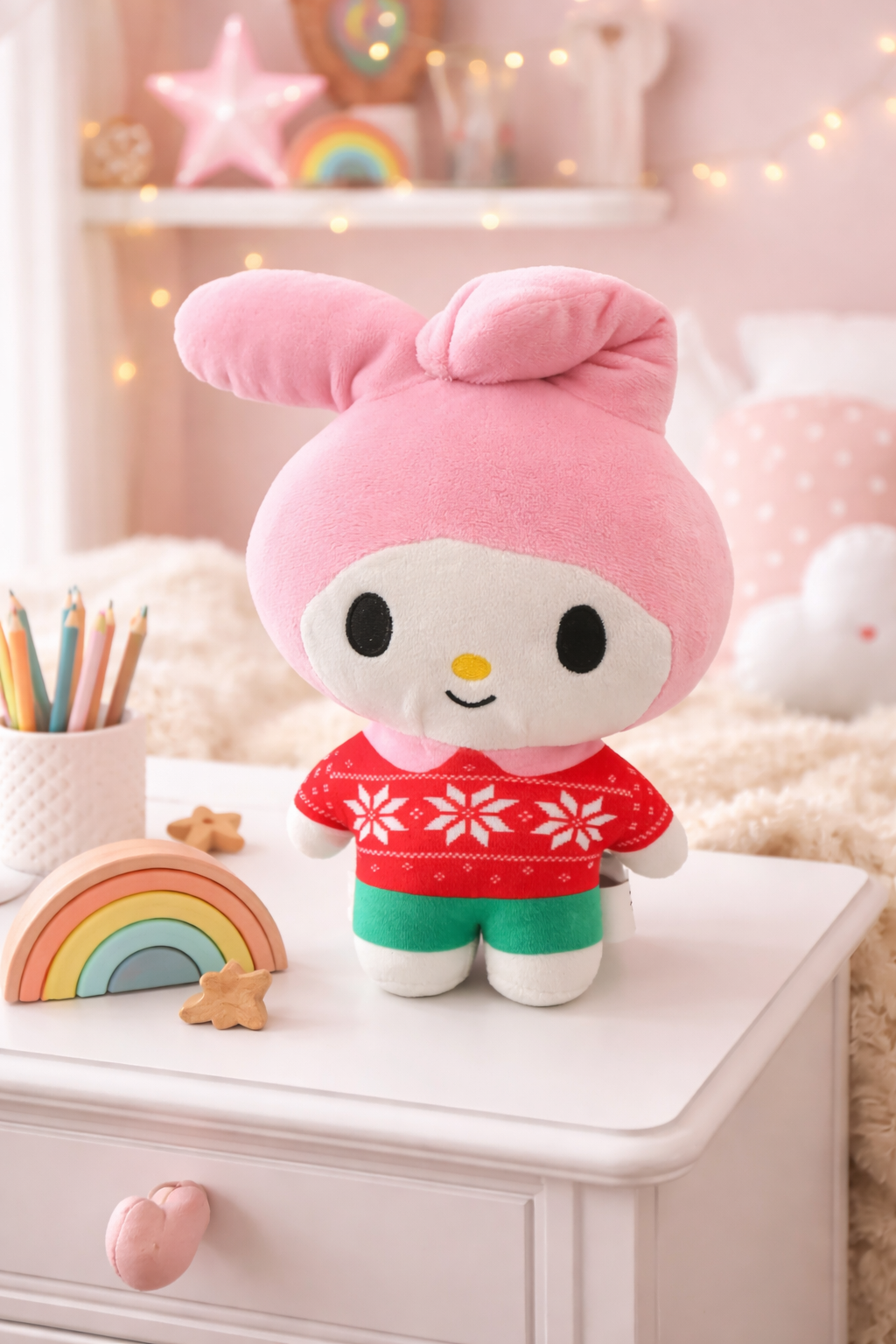Sanrio My Melody Christmas Plush 2024 Holiday Bunny Stuffed Toy