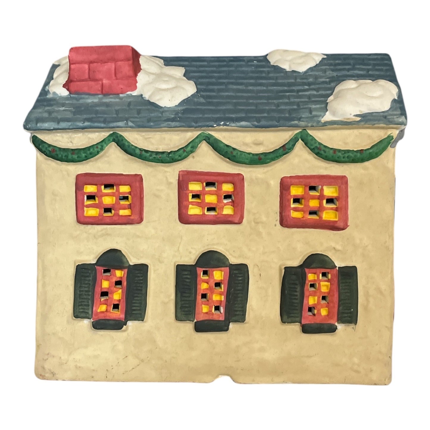 Vintage 1995 Winter Valley Villages Light-Up Ceramic Service Station – Christmas Village House – Walmart Holiday Collection