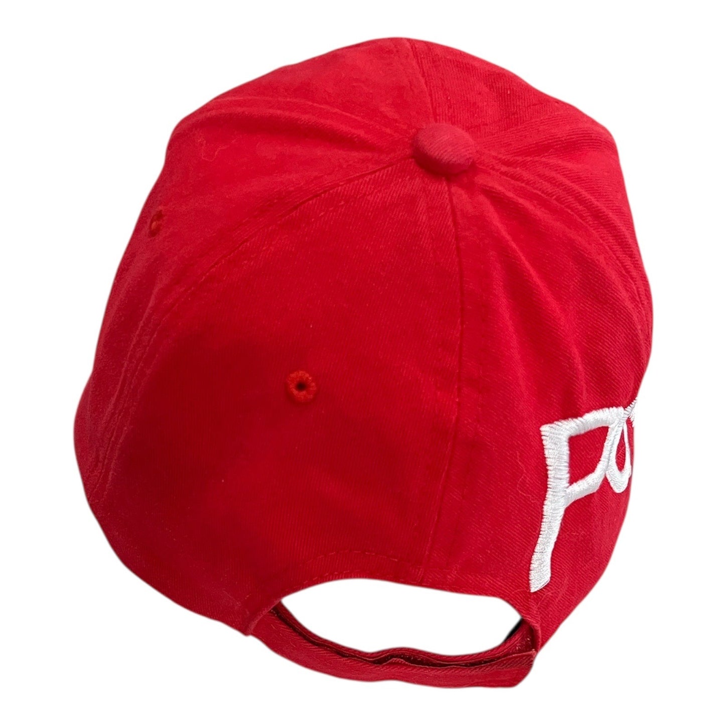 Polska Red Baseball Cap – Silver Embroidered Polish Eagle – Adjustable Strapback