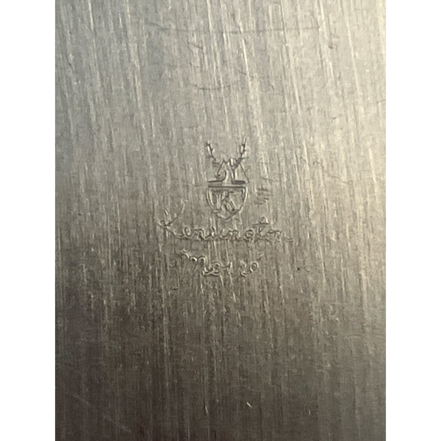 Vintage Kensington Moiré Aluminum Tray | Gold-Tone 10.75" Square | Mid-Century Modern Barware