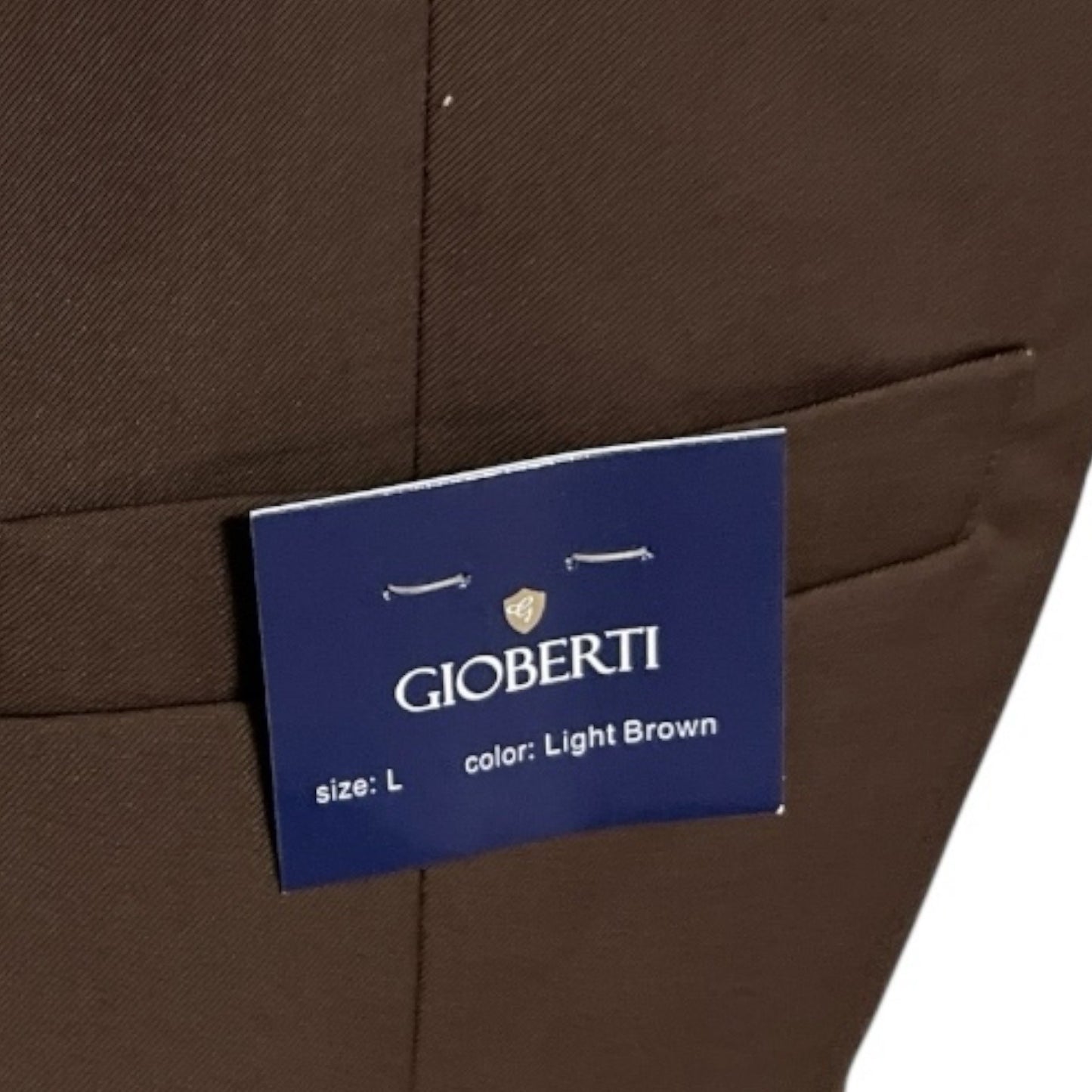 New Gioberti Men's Dress Vest – Light Brown, Size L, 70/30 Poly Rayon, Adjustable Back, 2022