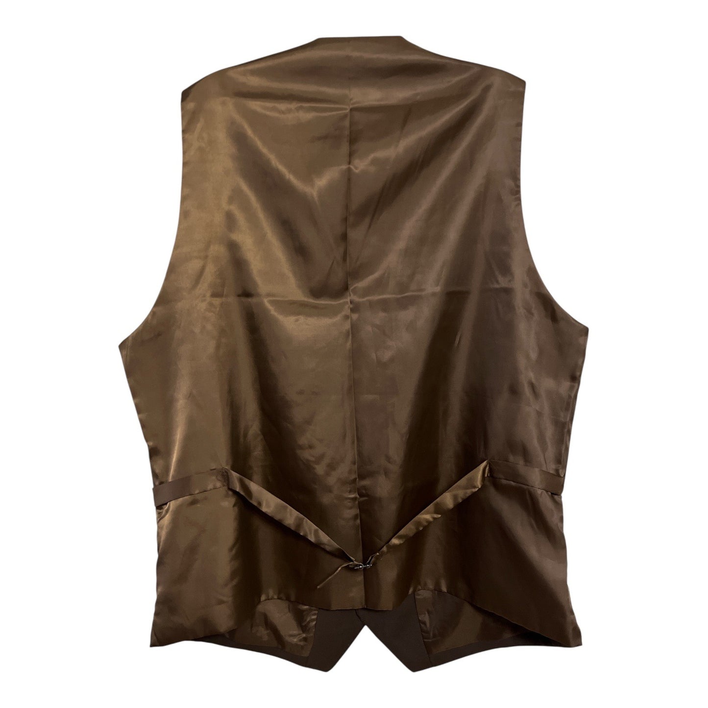 New Gioberti Men's Dress Vest – Light Brown, Size L, 70/30 Poly Rayon, Adjustable Back, 2022