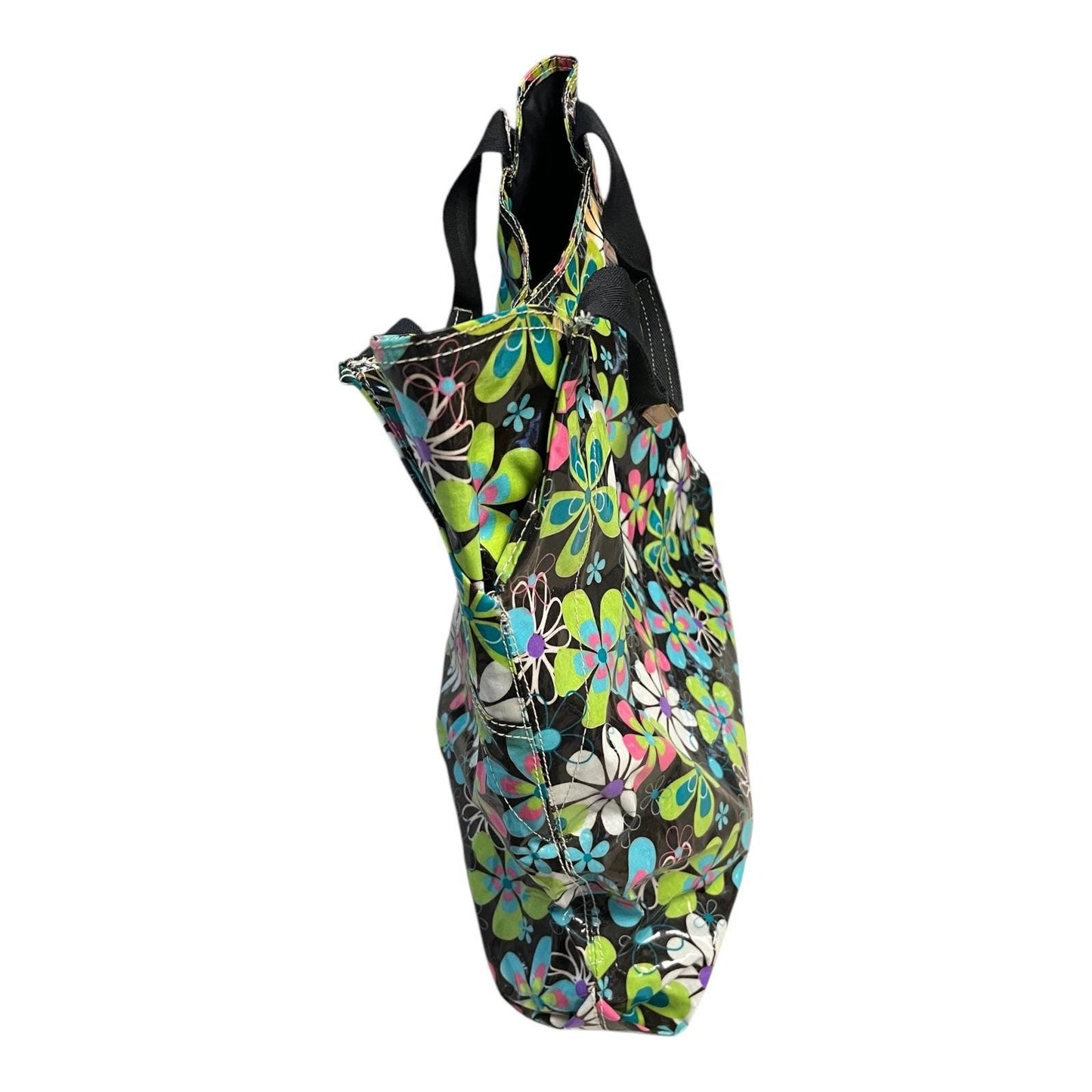 Bracciano Floral Tote Bag – Colorful Vinyl Shoulder Bag