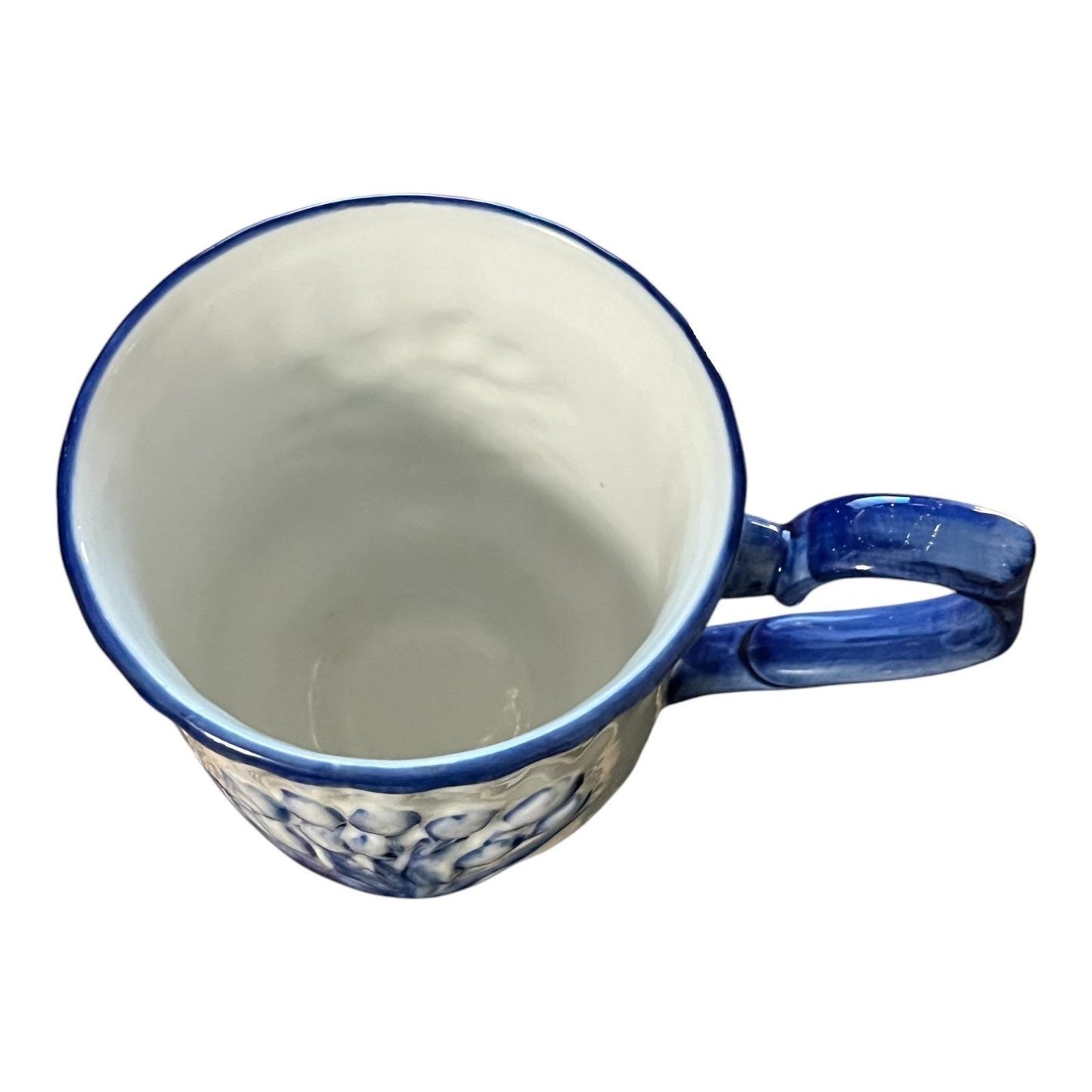 Vintage Royal Twickel Delftware Mug – Hand-Painted Blue Tulip Design – 3.75" x 3.25"