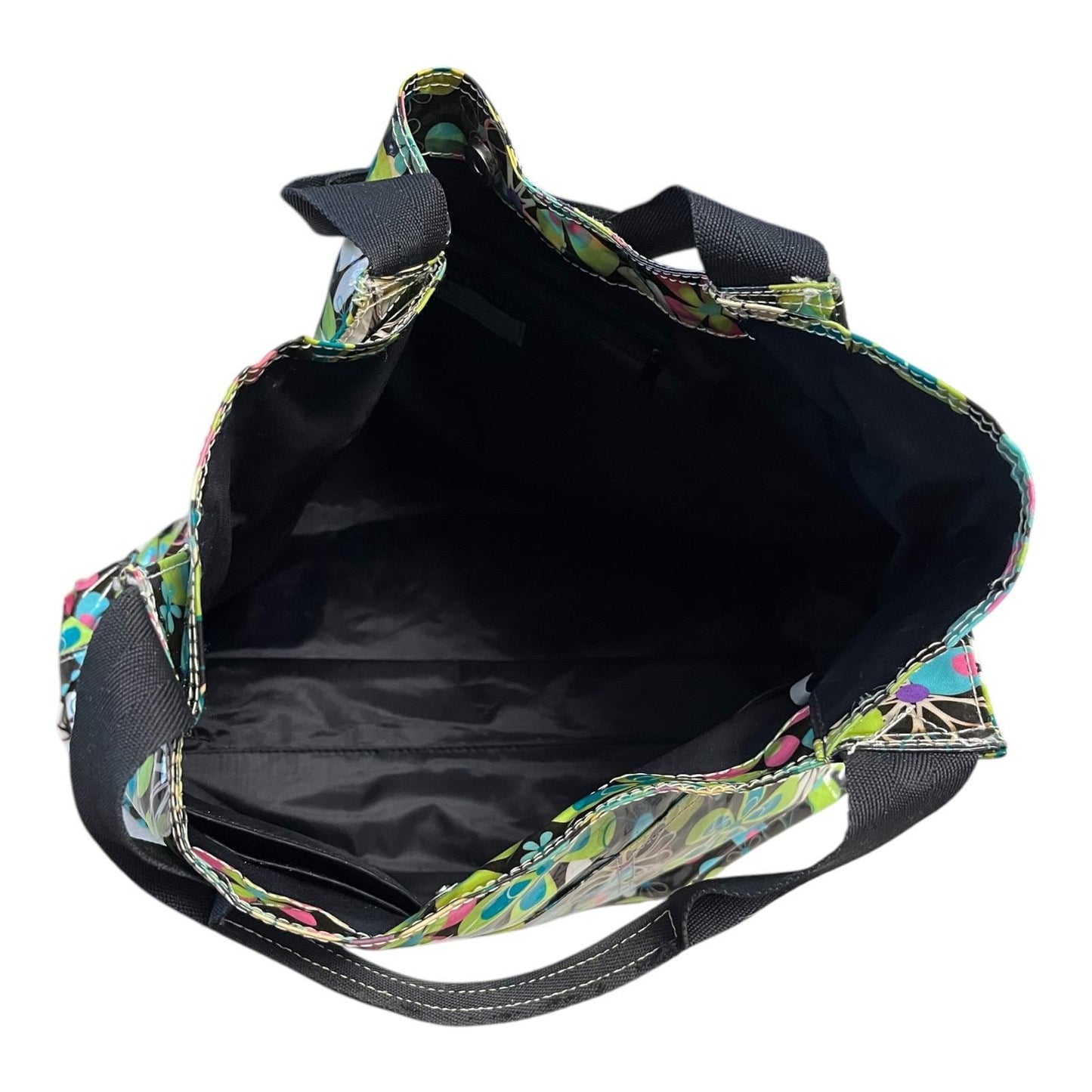 Bracciano Floral Tote Bag – Colorful Vinyl Shoulder Bag