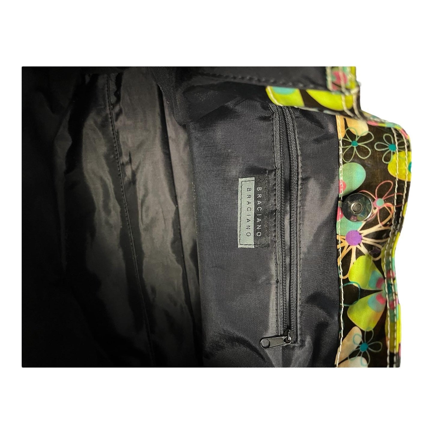 Bracciano Floral Tote Bag – Colorful Vinyl Shoulder Bag