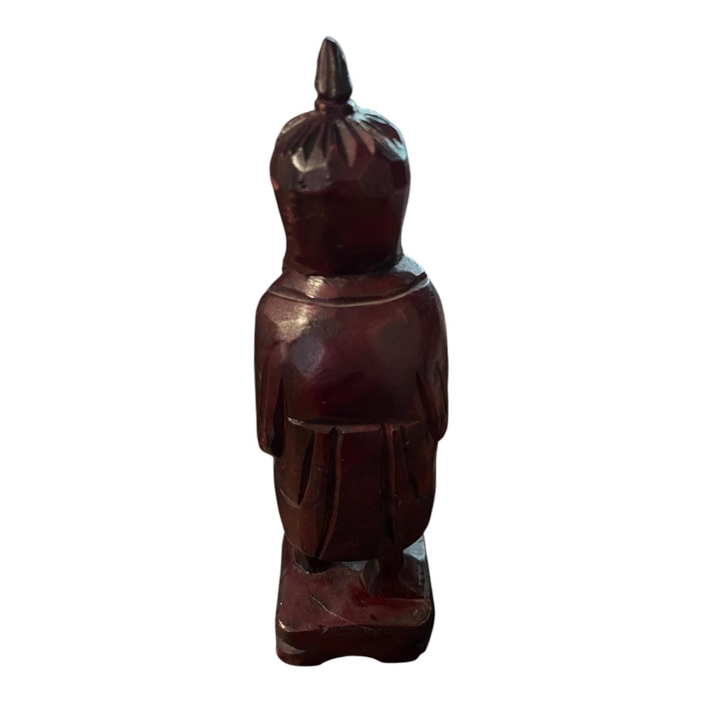Vintage Chinese Shou Xing Figurine – Hand-Carved Wood – 8” Tall