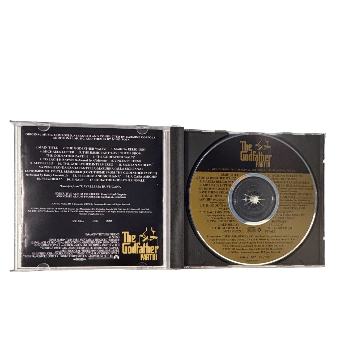 The Godfather Part III Original Motion Picture Soundtrack CD 1990 Columbia