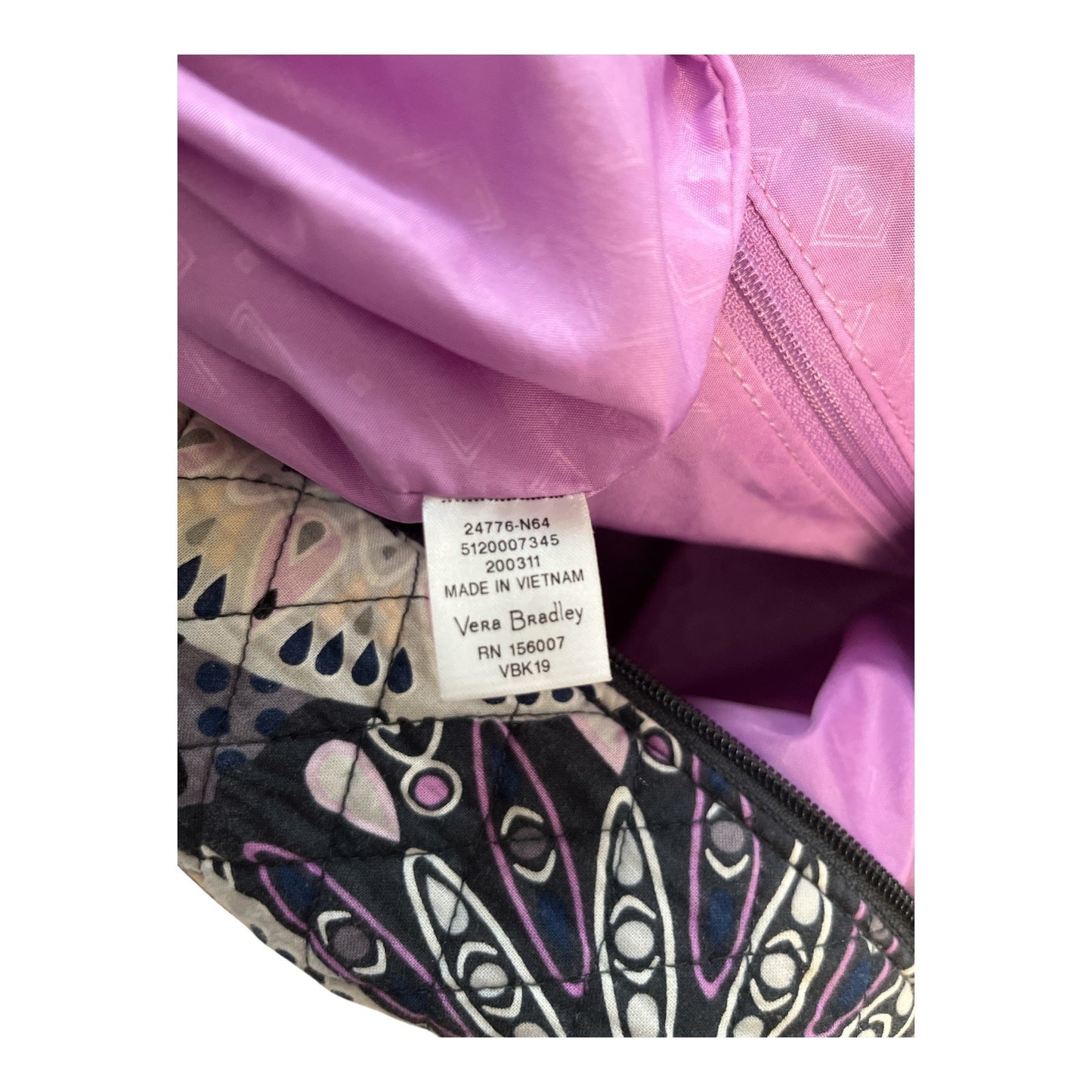Vera Bradley “Purple Mandala” Crossbody + RFID Smartphone Wristlet – Retired Pattern