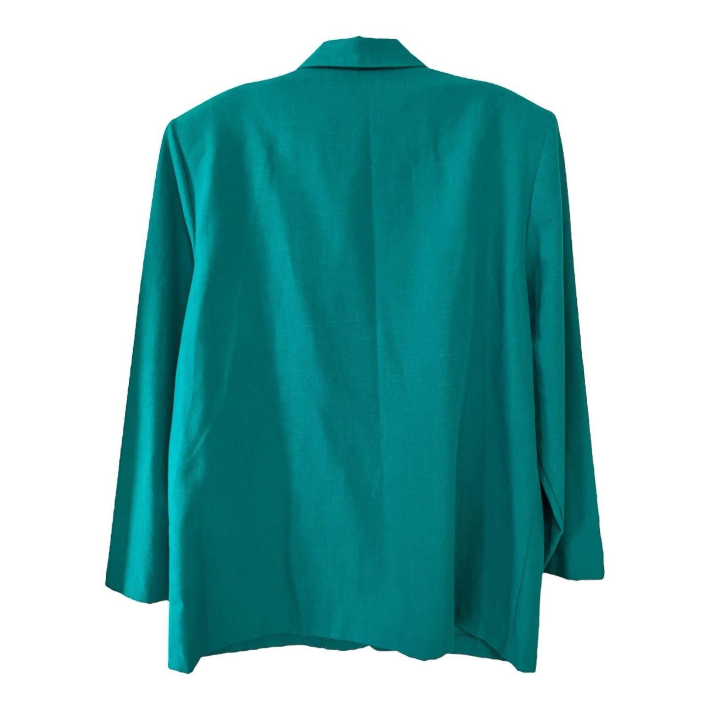 Vintage Alfred Dunner Women’s Teal Blazer Jacket Size 16 – Made in USA