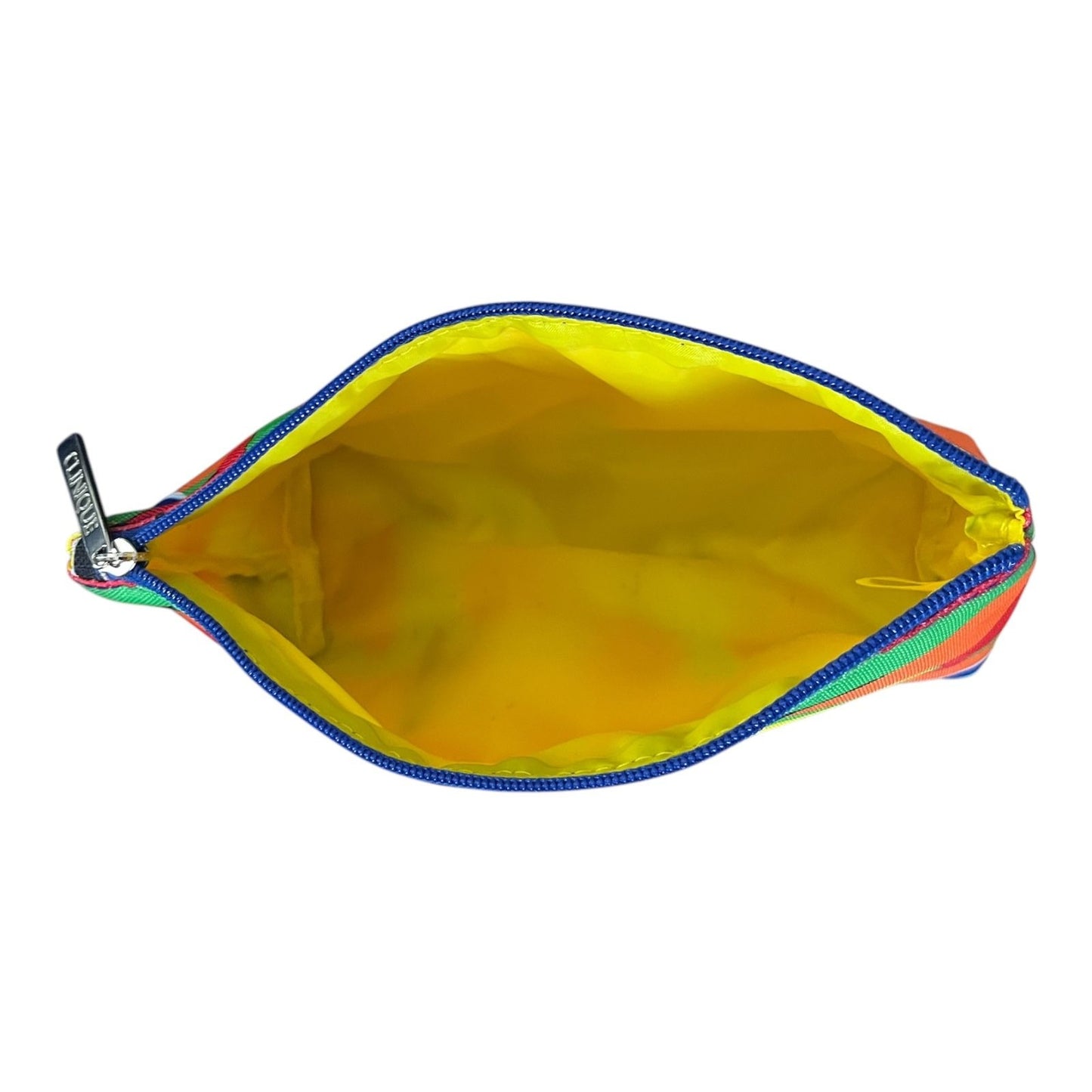 Donald Robertson x Clinique Fruit Print Cosmetic Makeup Bag – Yellow Lining
