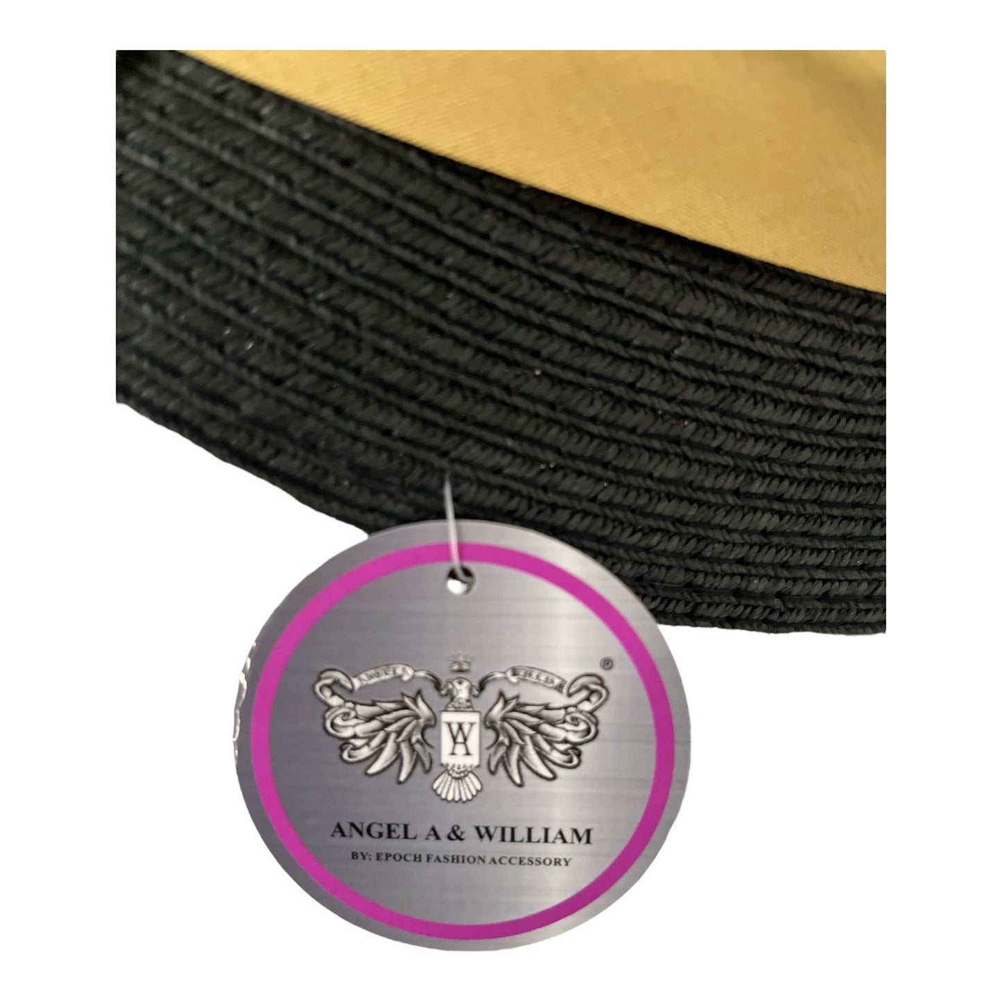 Angela & William Black Cloche Hat with Tan Bow – Style #CL1461 – NWT