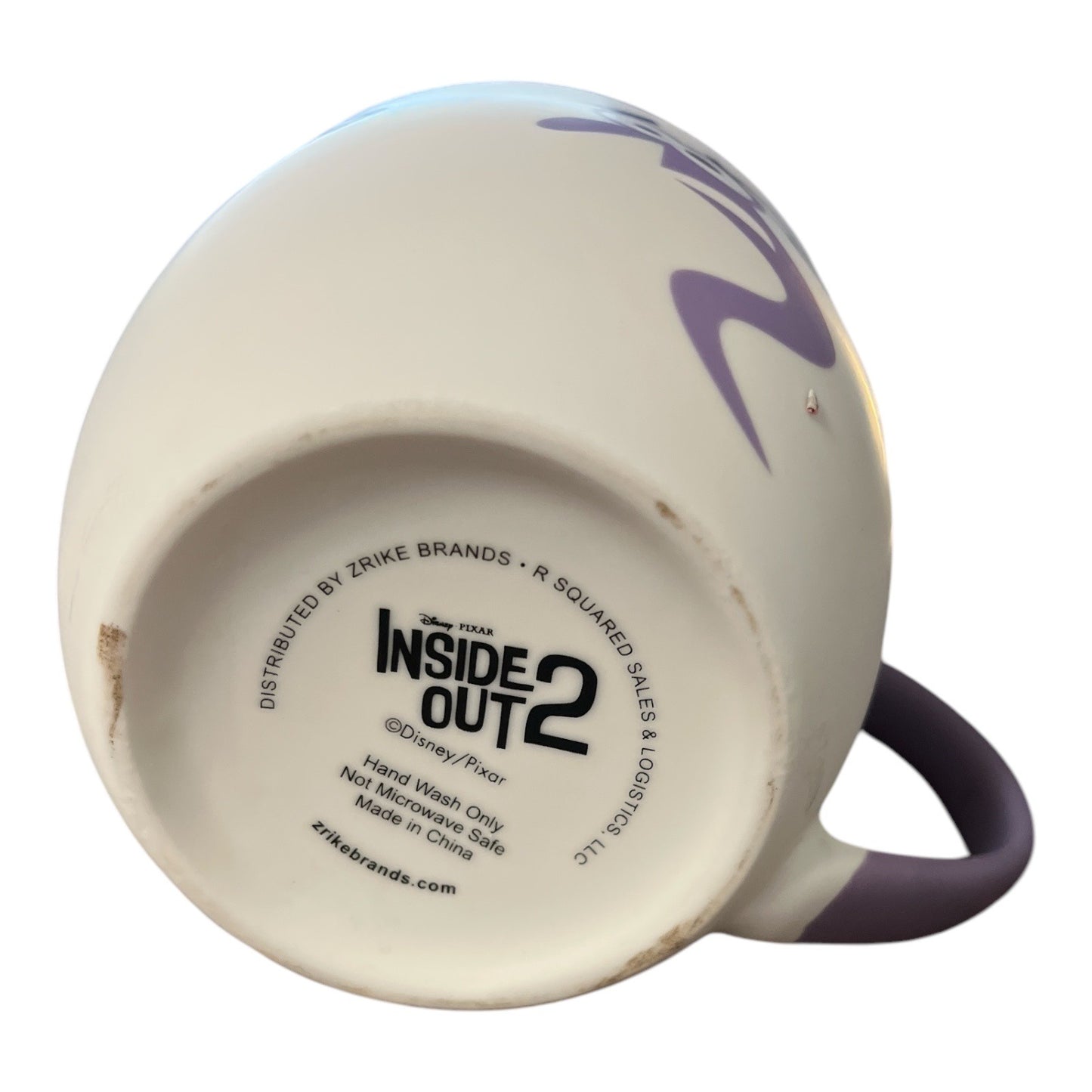 Disney Pixar Inside Out 2 Anxiety Character Mug “We’re Doomed” Purple Ceramic Cup