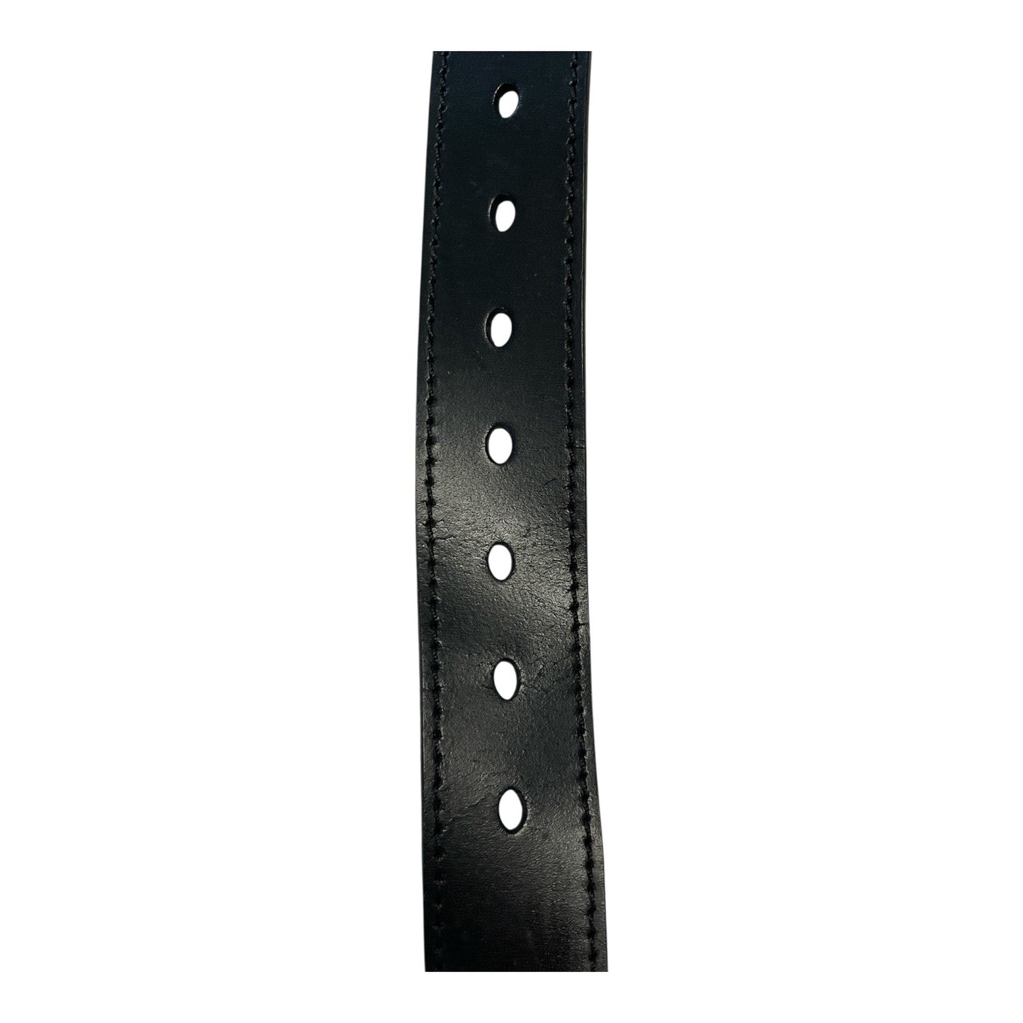 Genuine Dickies Men’s Black Faux Leather Belt with Logo Buckle – 43” x 1.5”