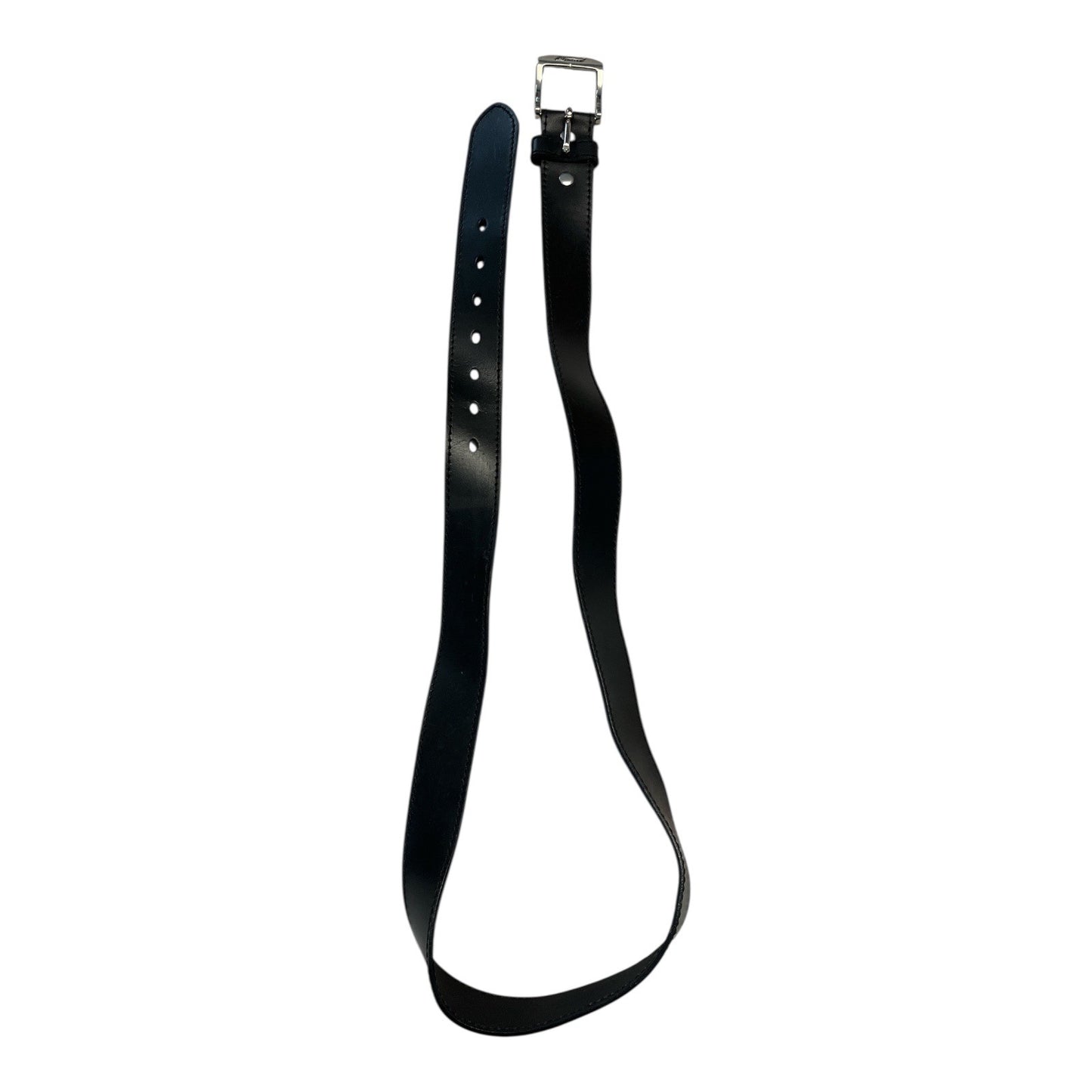Genuine Dickies Men’s Black Faux Leather Belt with Logo Buckle – 43” x 1.5”