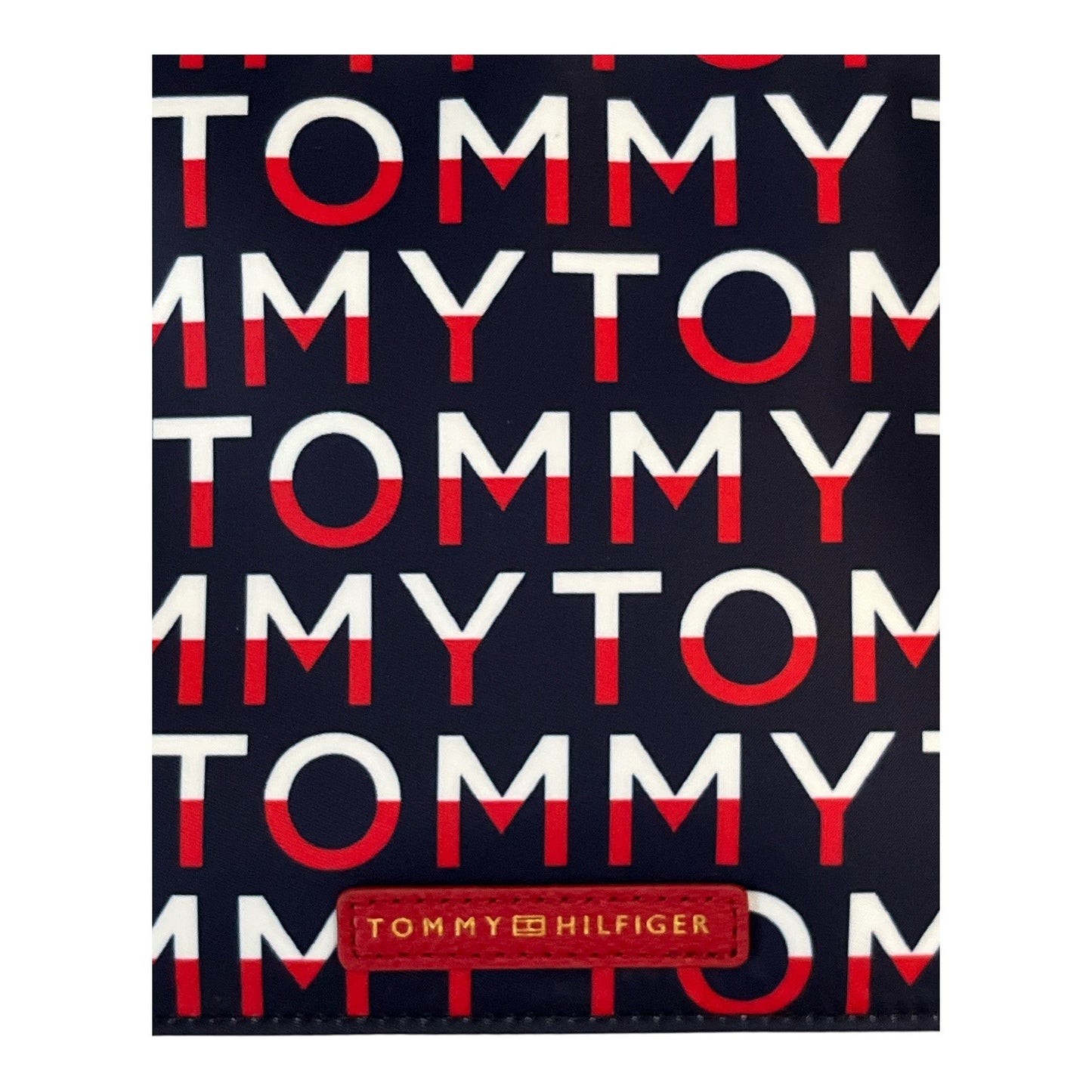 Tommy Hilfiger Cosmetic Bag – Navy Red White Logo Pouch – 6.25x9.25 – Zip Travel Makeup Case