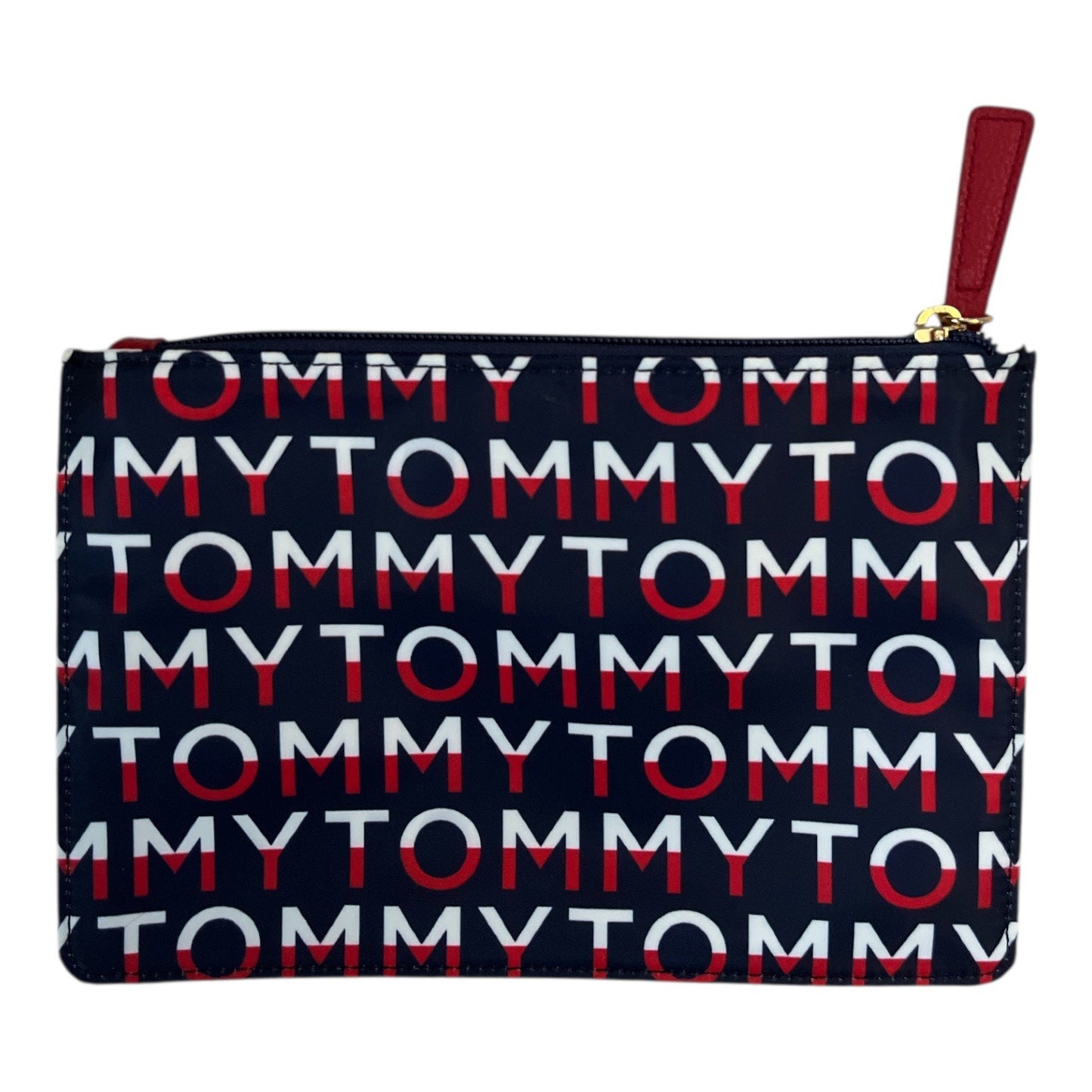 Tommy Hilfiger Cosmetic Bag – Navy Red White Logo Pouch – 6.25x9.25 – Zip Travel Makeup Case