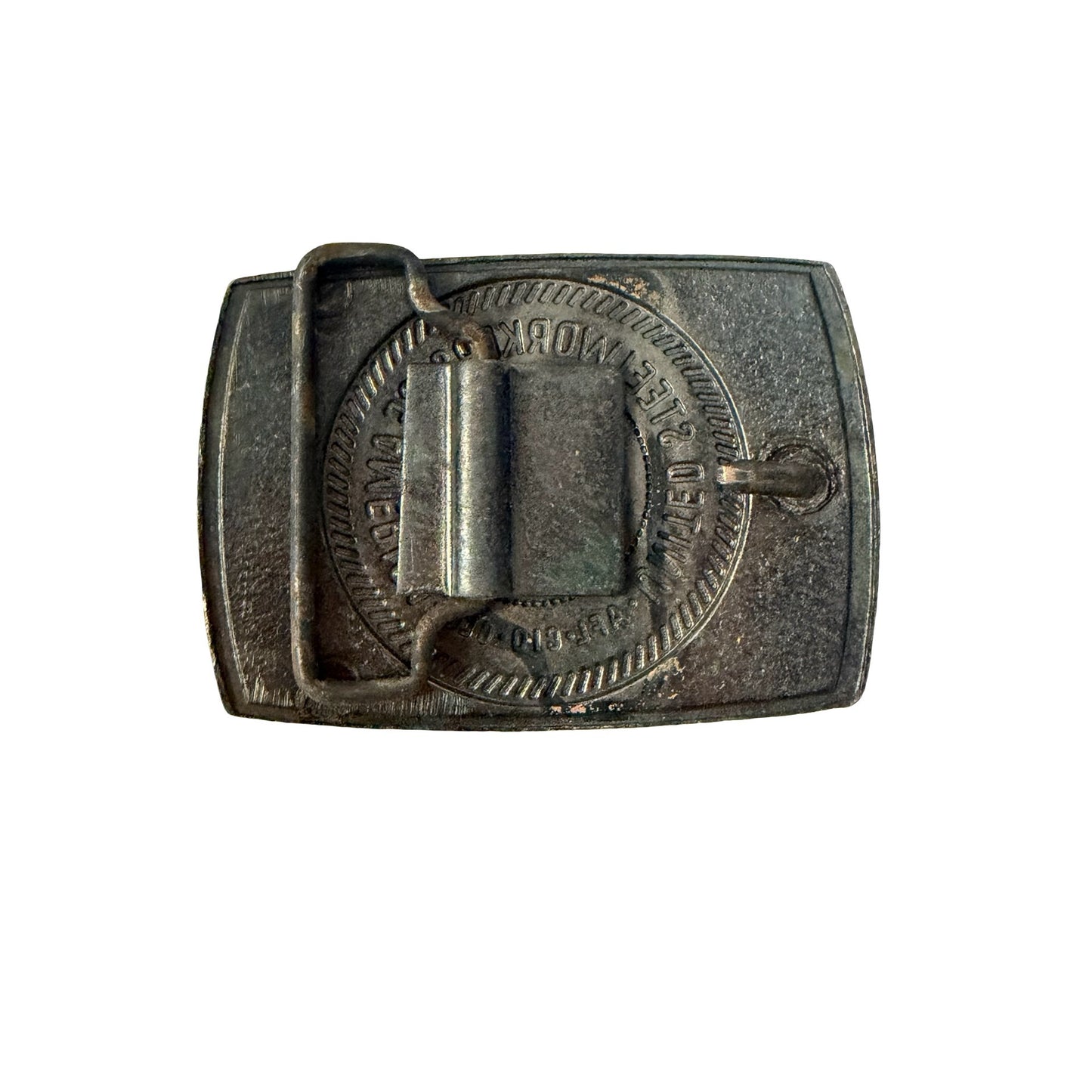 Vintage United Steelworkers of America Belt Buckle AFL CIO CLC Union Worker