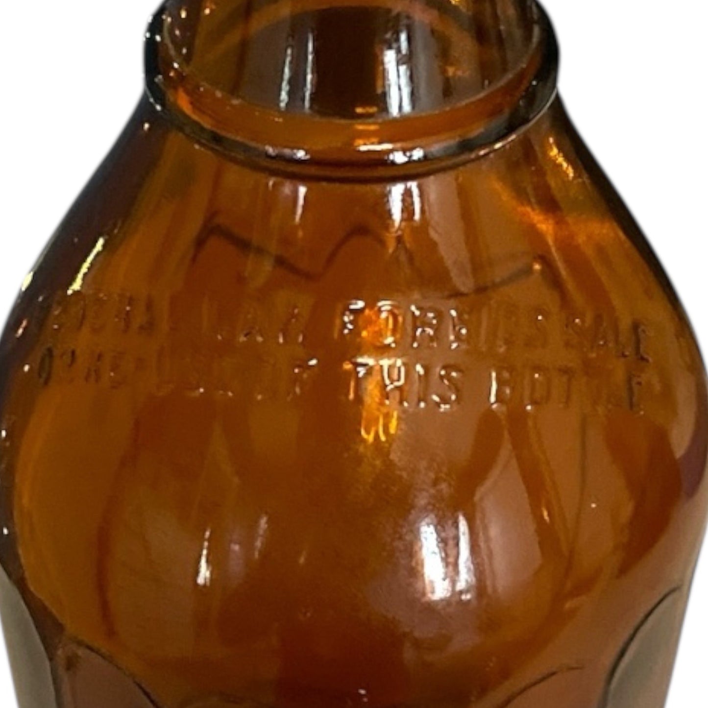 Vintage Dimple Haig Whisky Bottle – Amber Glass – 1-44 Marked – Plastic Cap – WWII Era
