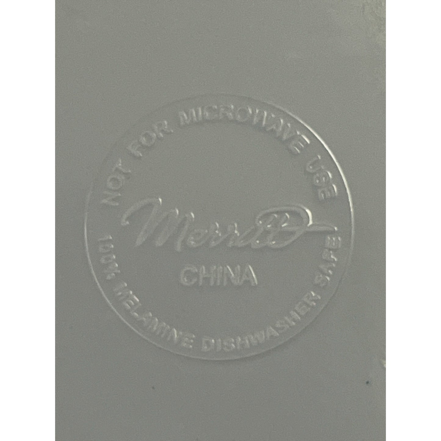 MerriD Set of 2 Melamine Palm Tree Plates West Indies Tropical Design 11” & 8”