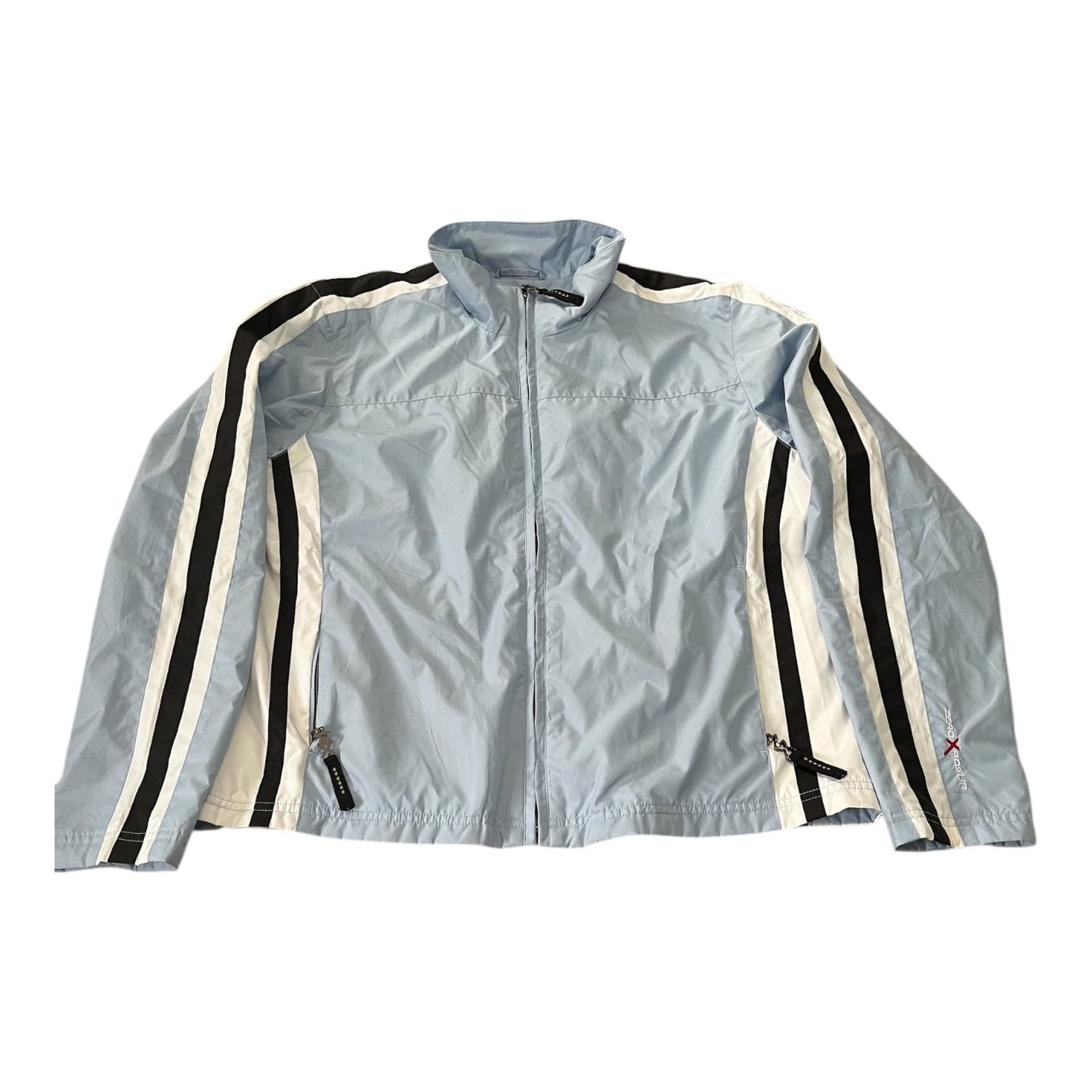 ZeroXposur Women’s XL Light Blue Full-Zip Windbreaker Jacket